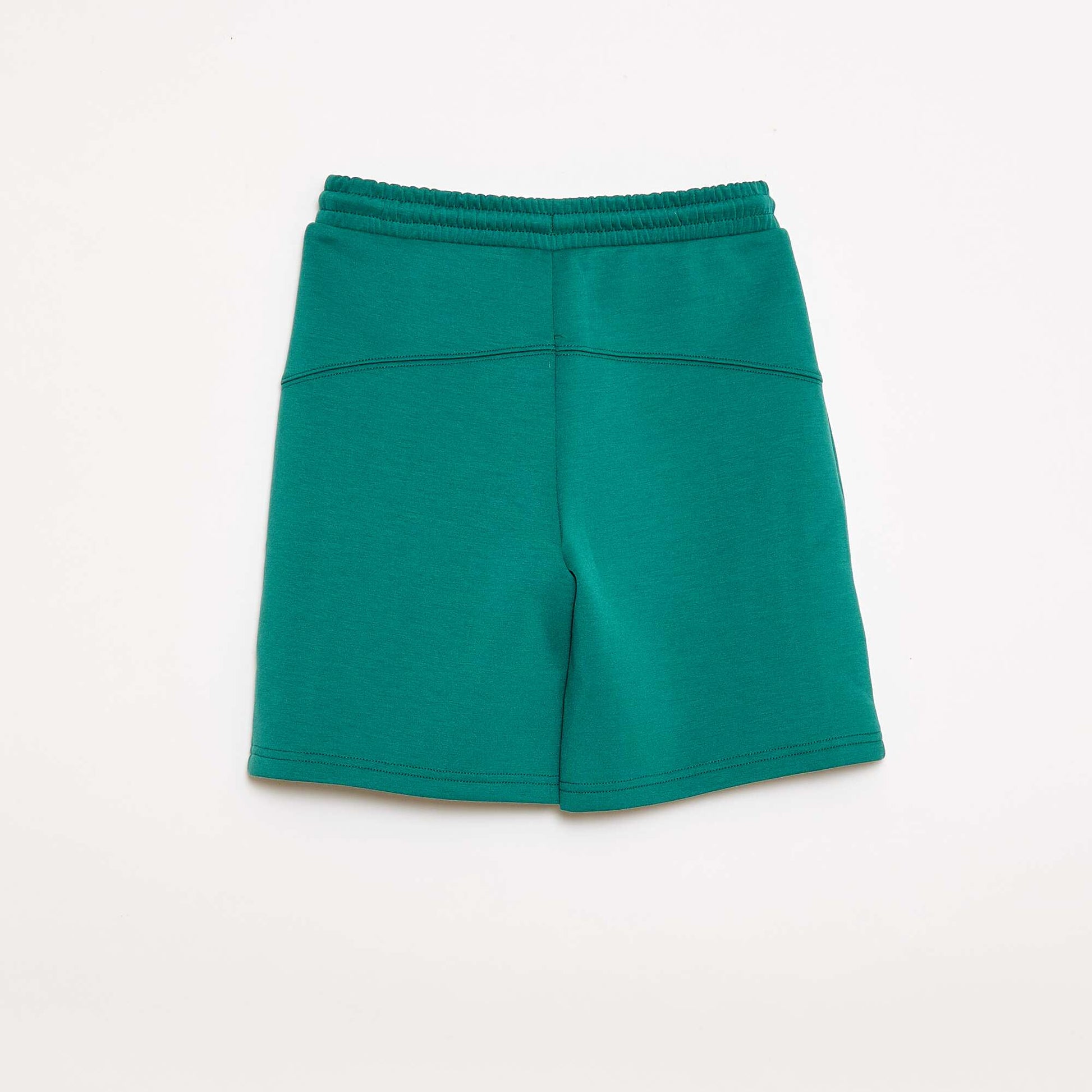Fleece Bermuda Shorts with Zip Pockets BEIGE