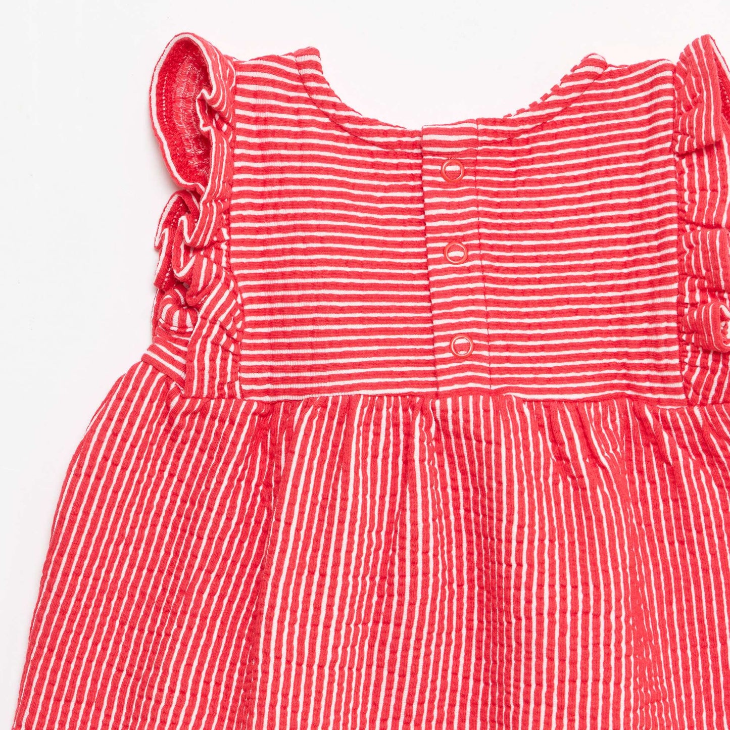 Ribbed short-sleeved dress RED