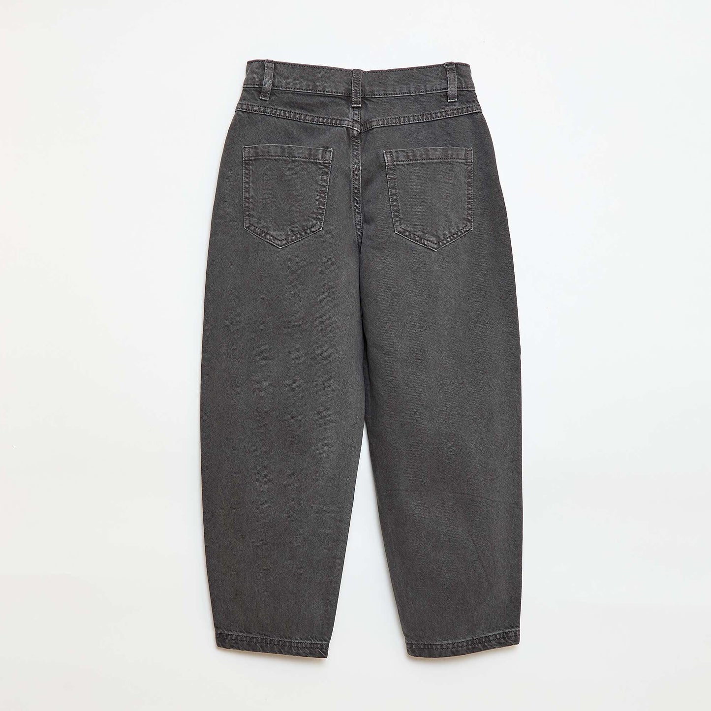Balloon Fit Wide Leg Denim Pants GREY