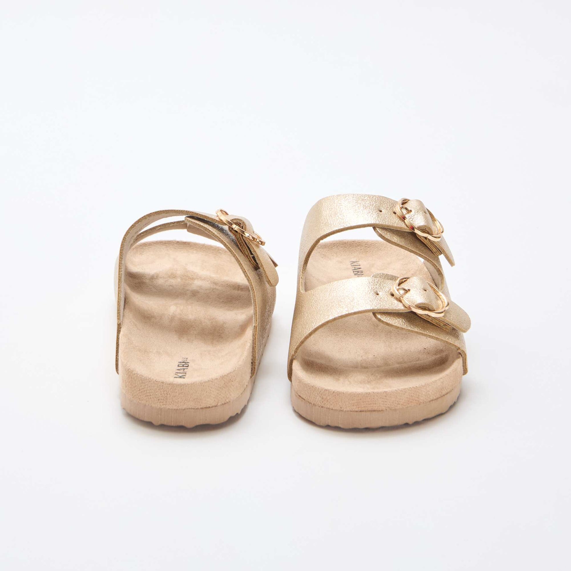 Gold Flower Buckle Sandals YELLOW