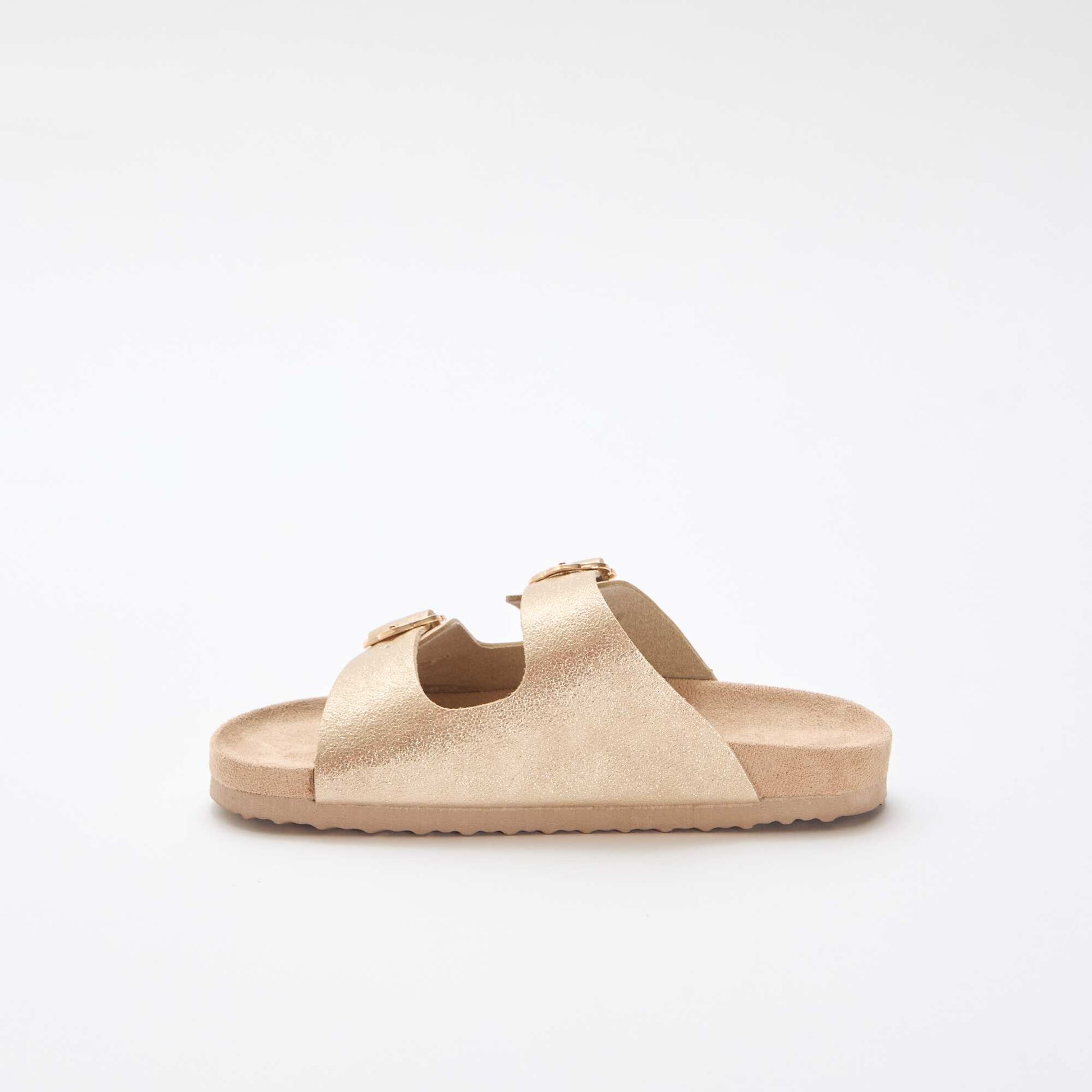 Gold Flower Buckle Sandals YELLOW