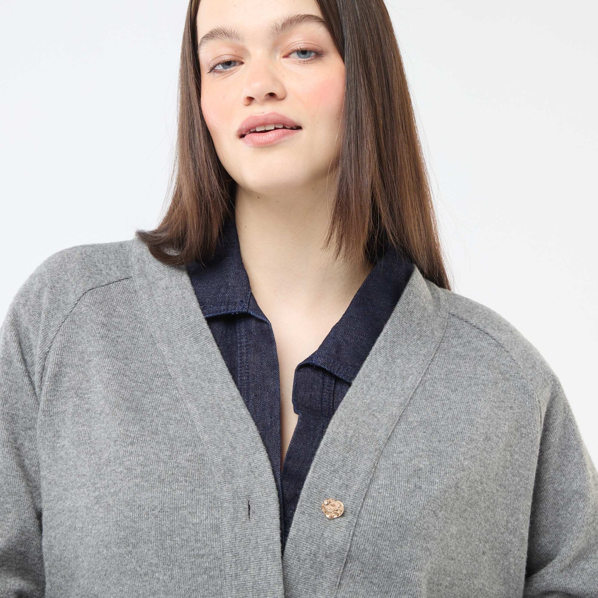 Cozy Knit Cardigan GREY