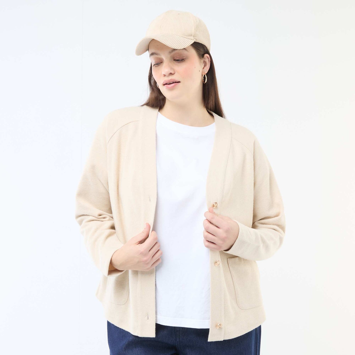 Cozy Knit Cardigan BEIGE