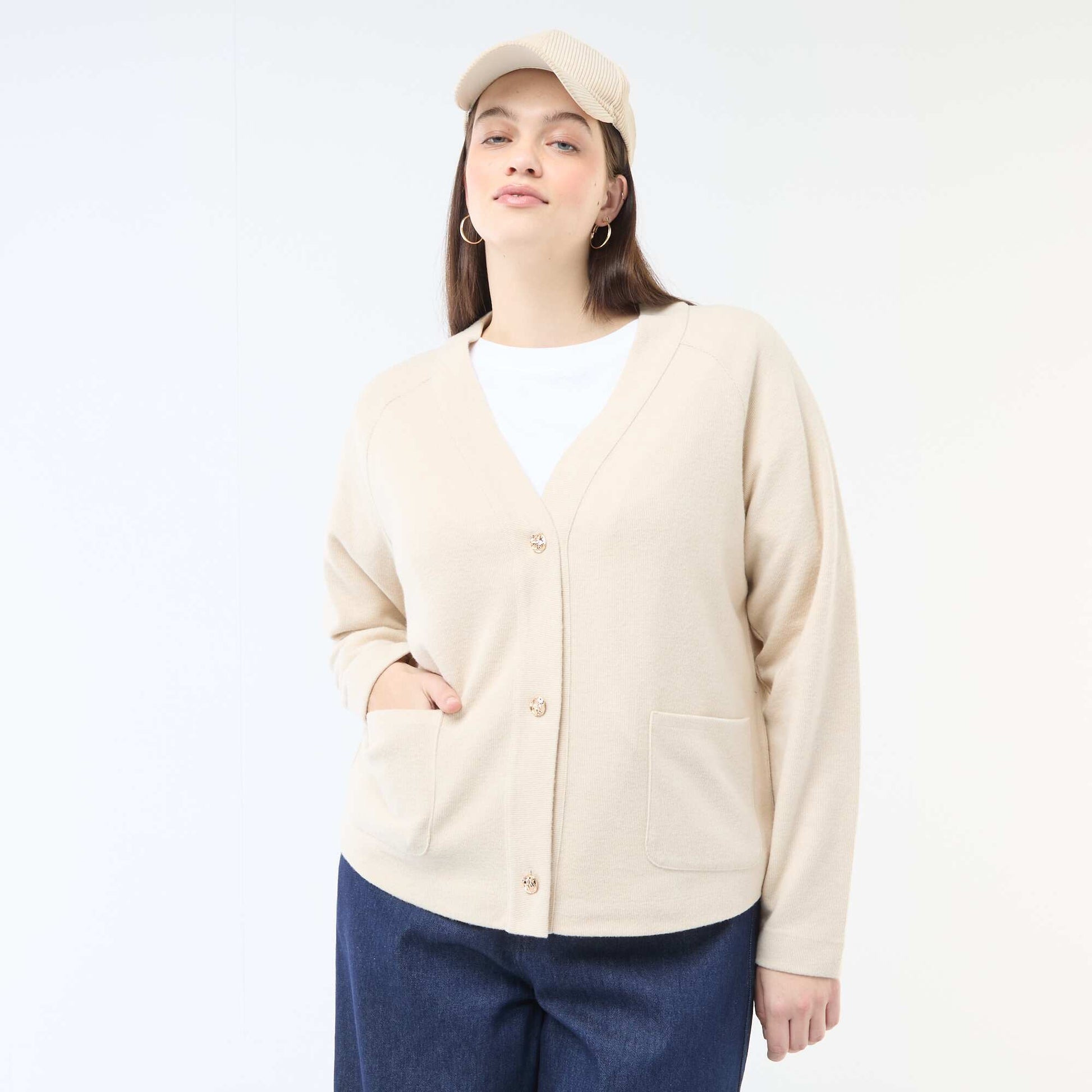 Cozy Knit Cardigan BEIGE