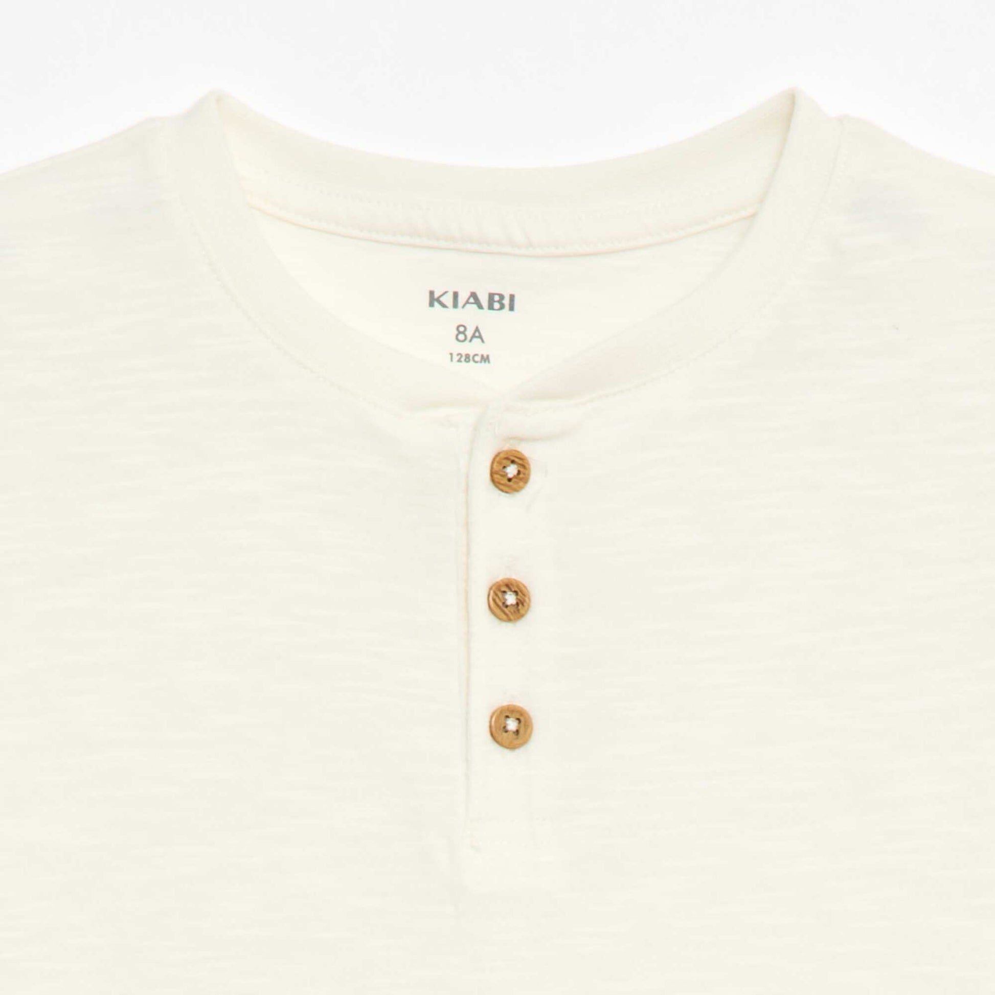 Tunisian Collar T-Shirt WHITE