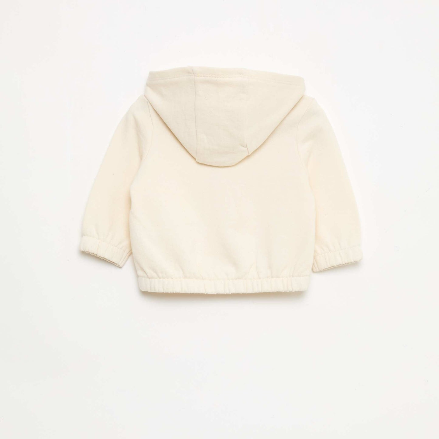 French Terry Zip-Up Sweatshirt WHITE