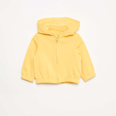French Terry Zip-Up Sweatshirt YELLOW
