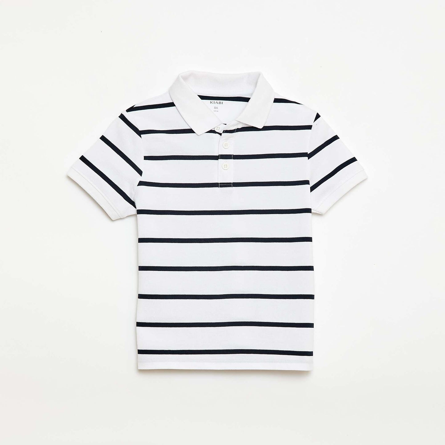 Short-Sleeved Cotton Piqué Polo Shirt WHITE