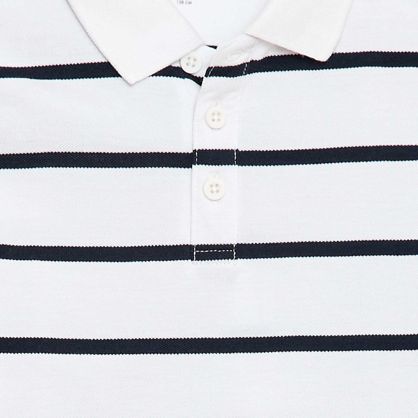 Short-Sleeved Cotton Piqué Polo Shirt WHITE