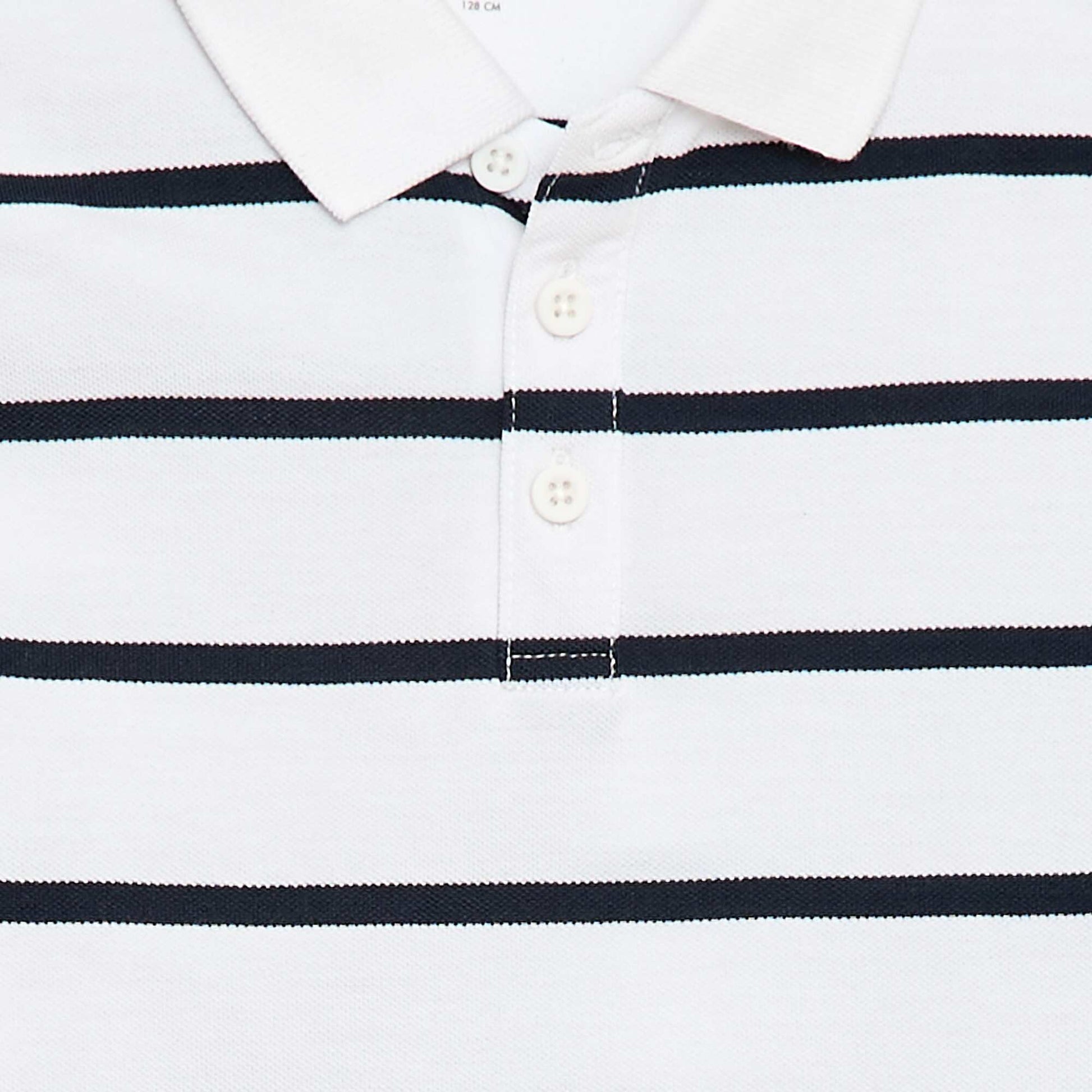 Short-Sleeved Cotton Piqué Polo Shirt WHITE
