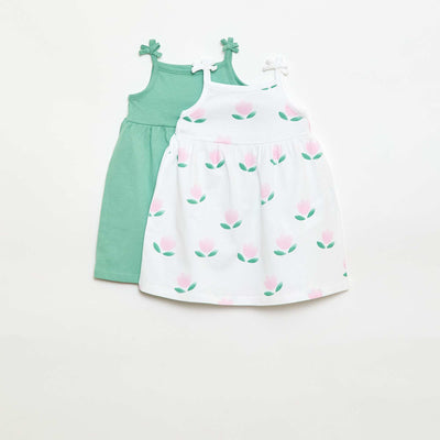 Set of 2 strap dresses WHITE