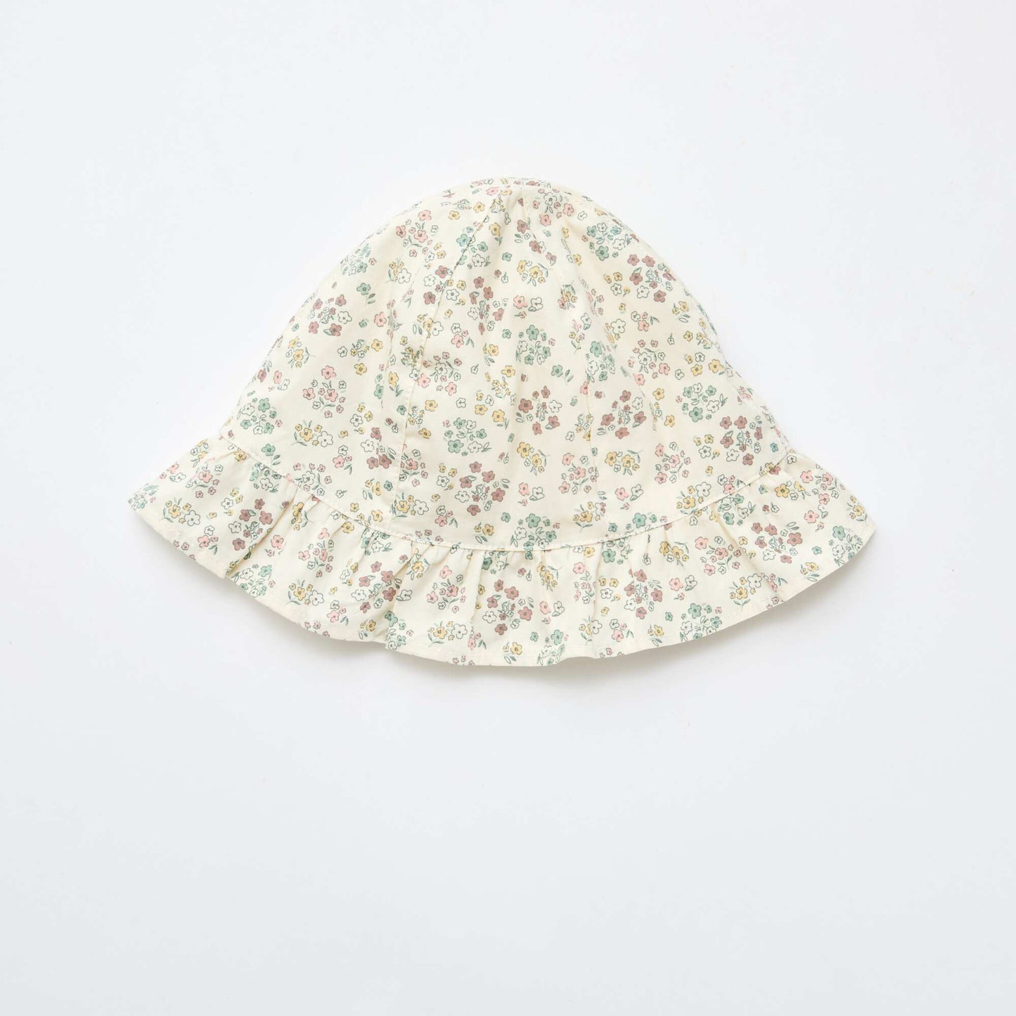 Floral Print Bucket Hat WHITE