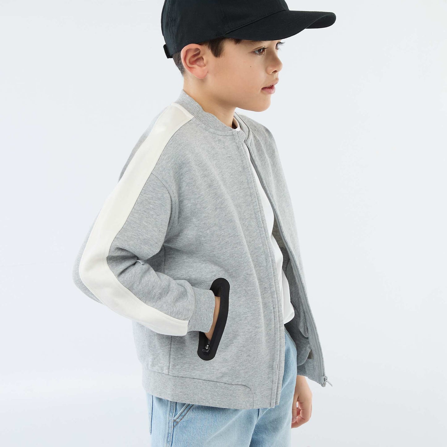 Two-Tone Jogging Jacket GREY