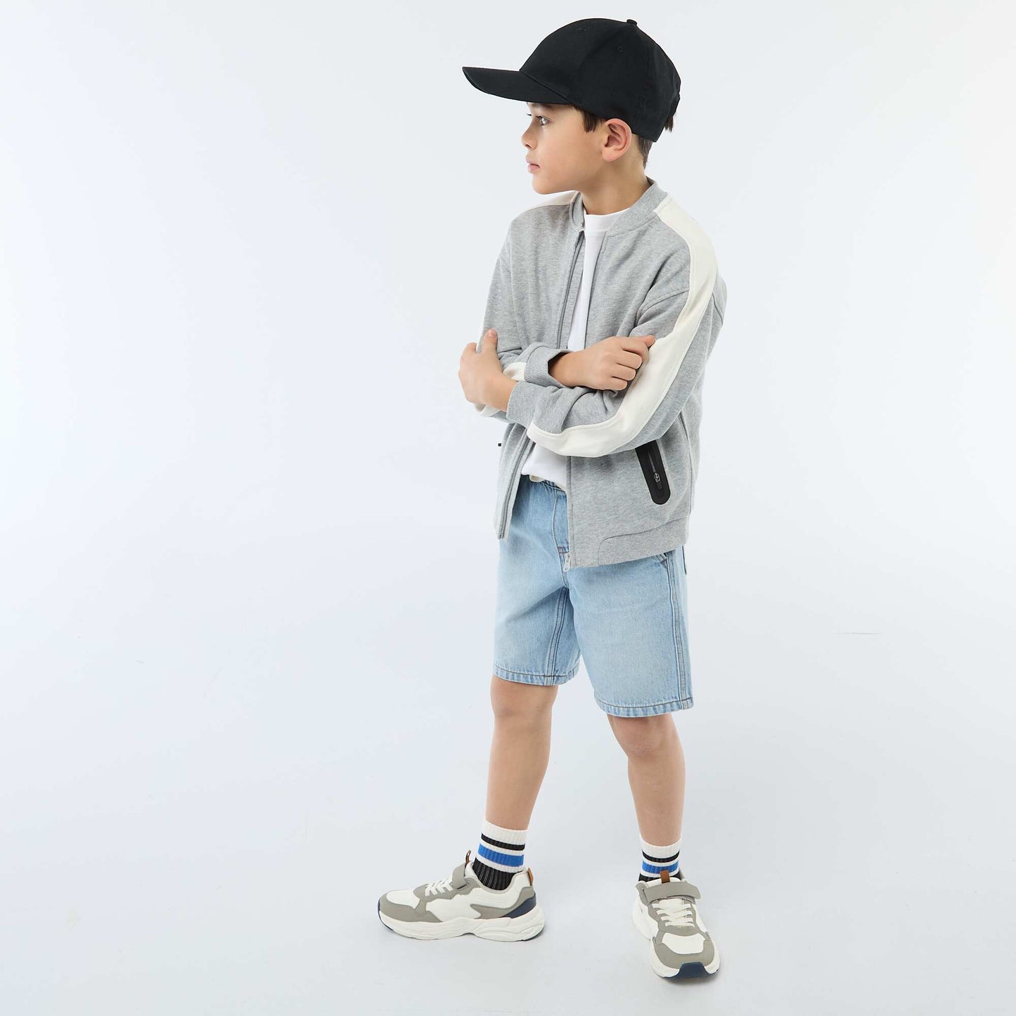 Two-Tone Jogging Jacket GREY