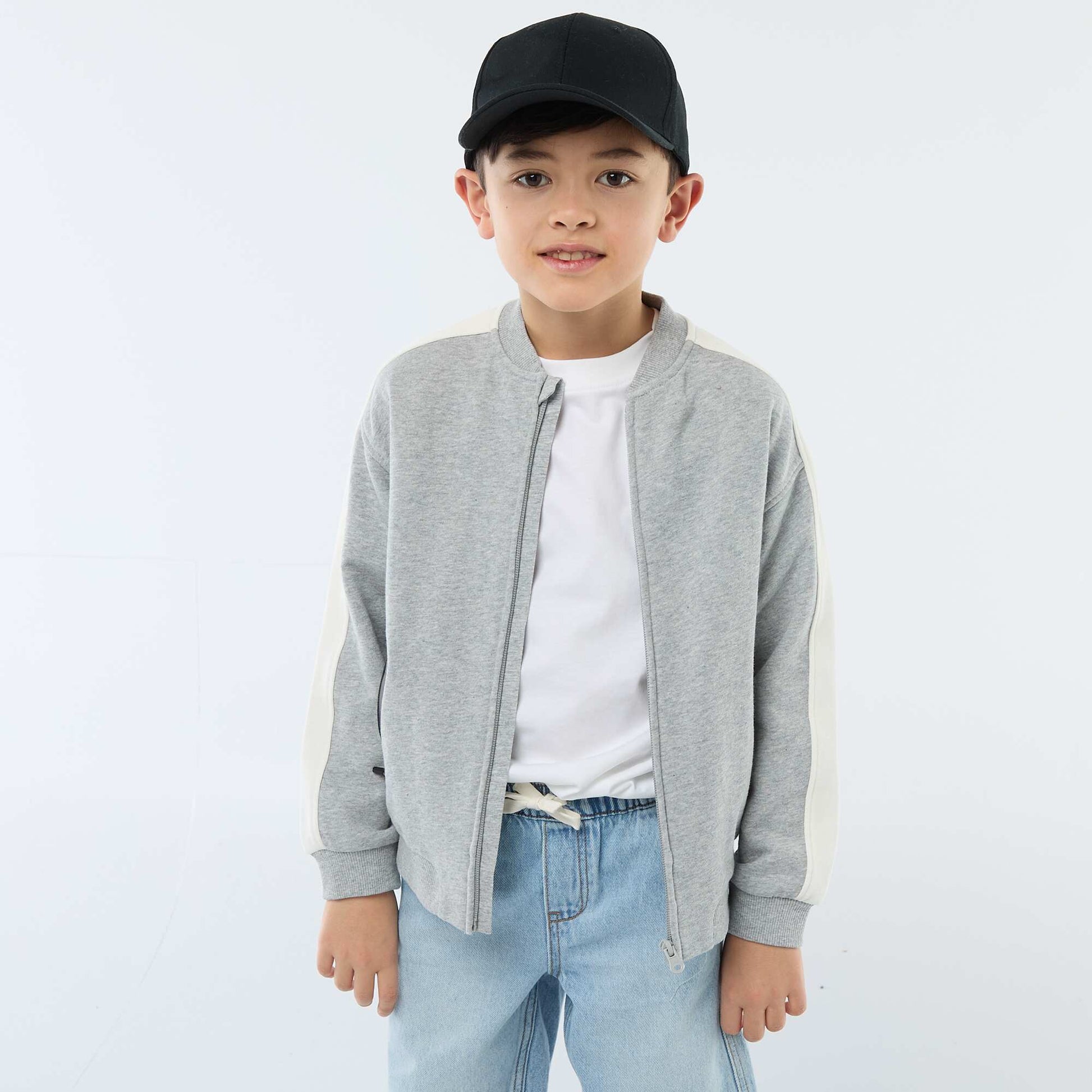 Two-Tone Jogging Jacket GREY