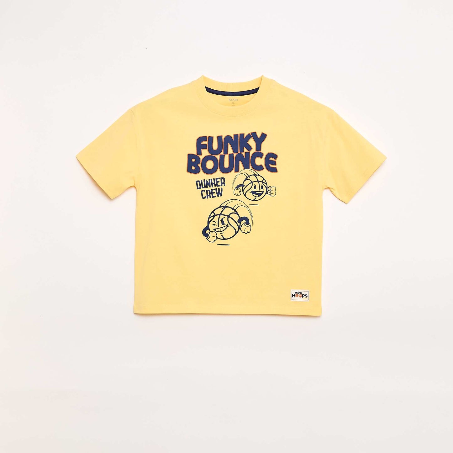 Short-Sleeved T-Shirt with Front Print YELLOW