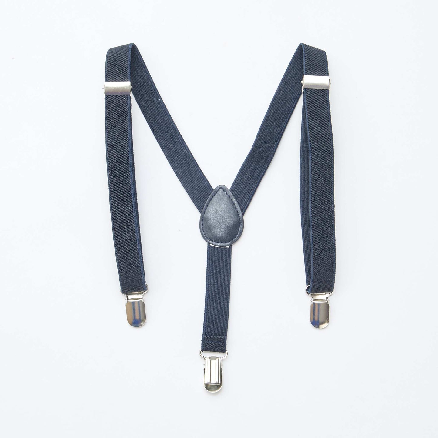 Solid Elastic Suspenders BLUE