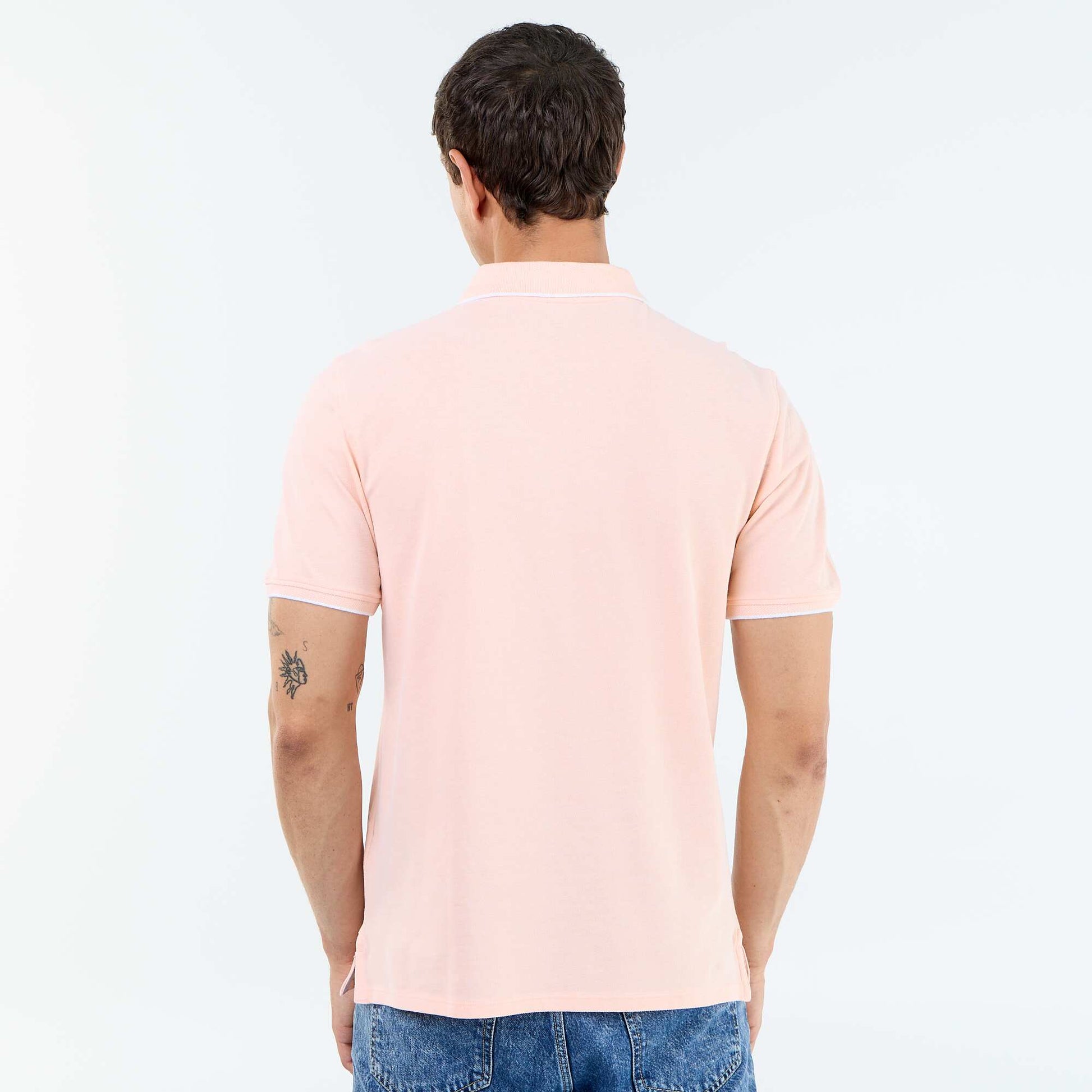 Polo Shirt with Chest Embroidery ORANGE