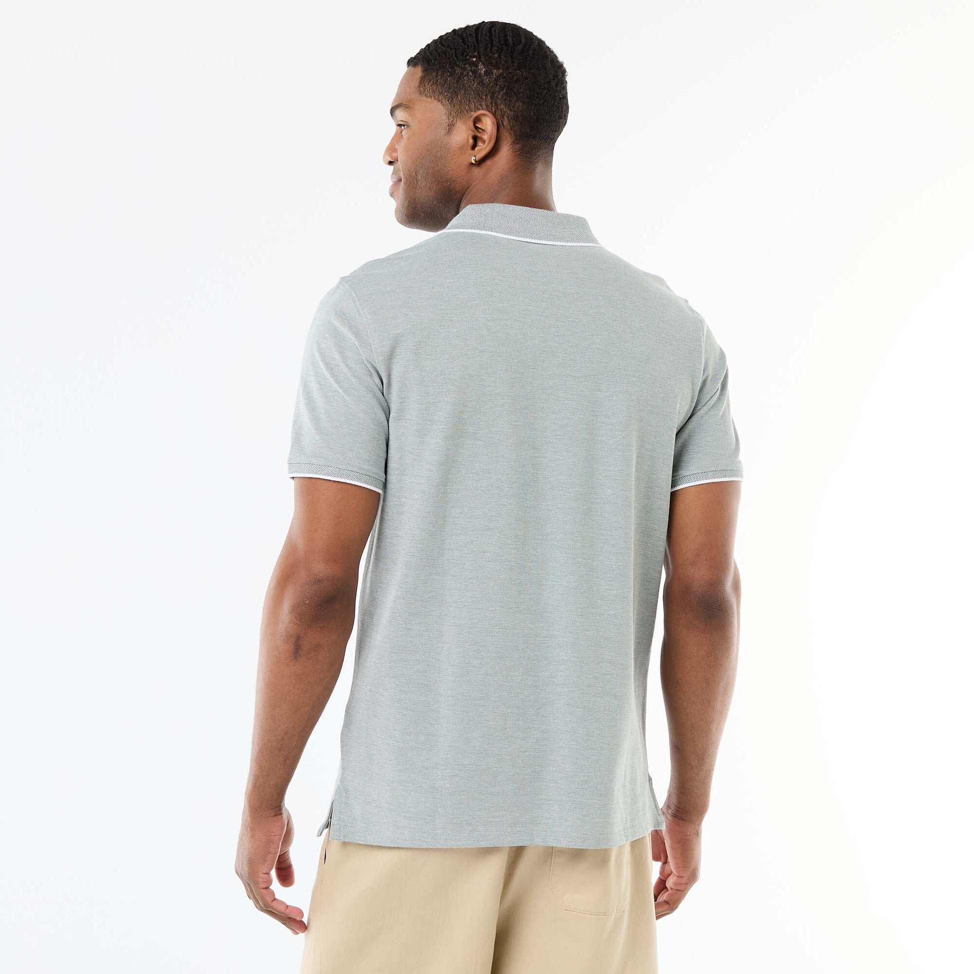 Polo Shirt with Chest Embroidery GREEN