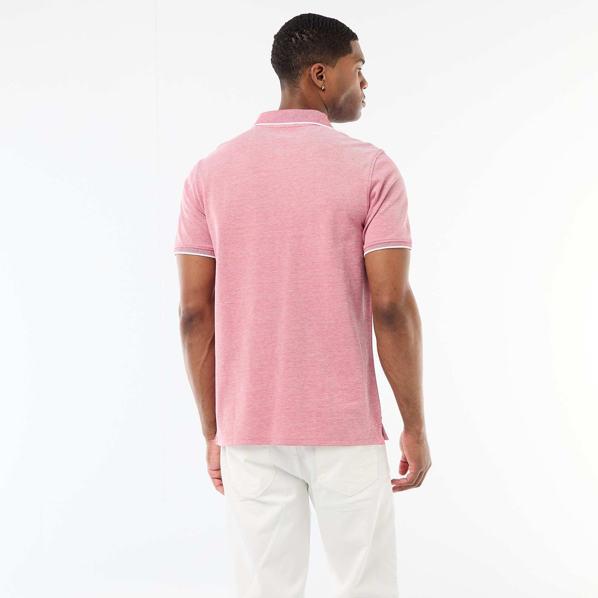 Polo Shirt with Chest Embroidery RED