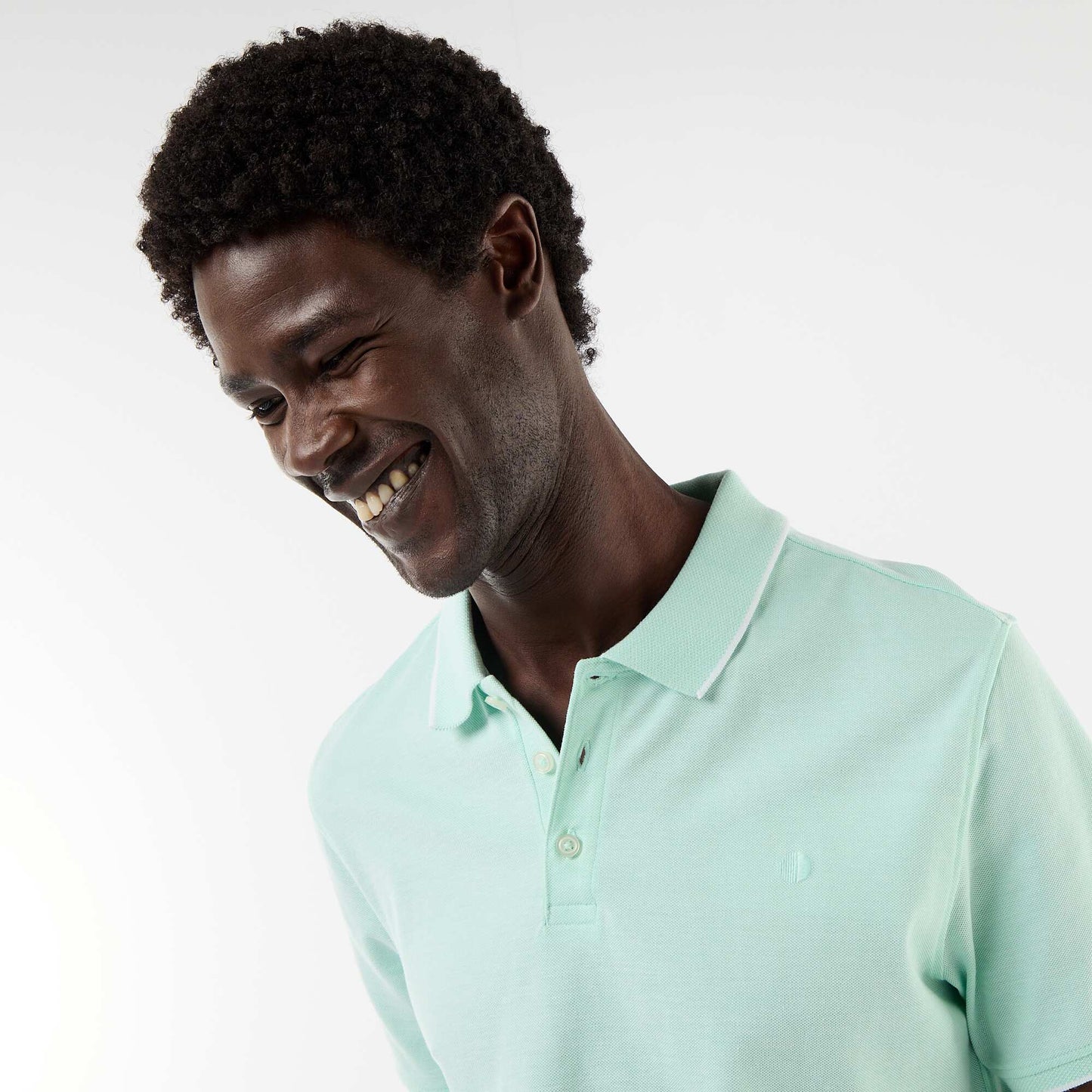 Polo Shirt with Chest Embroidery GREEN