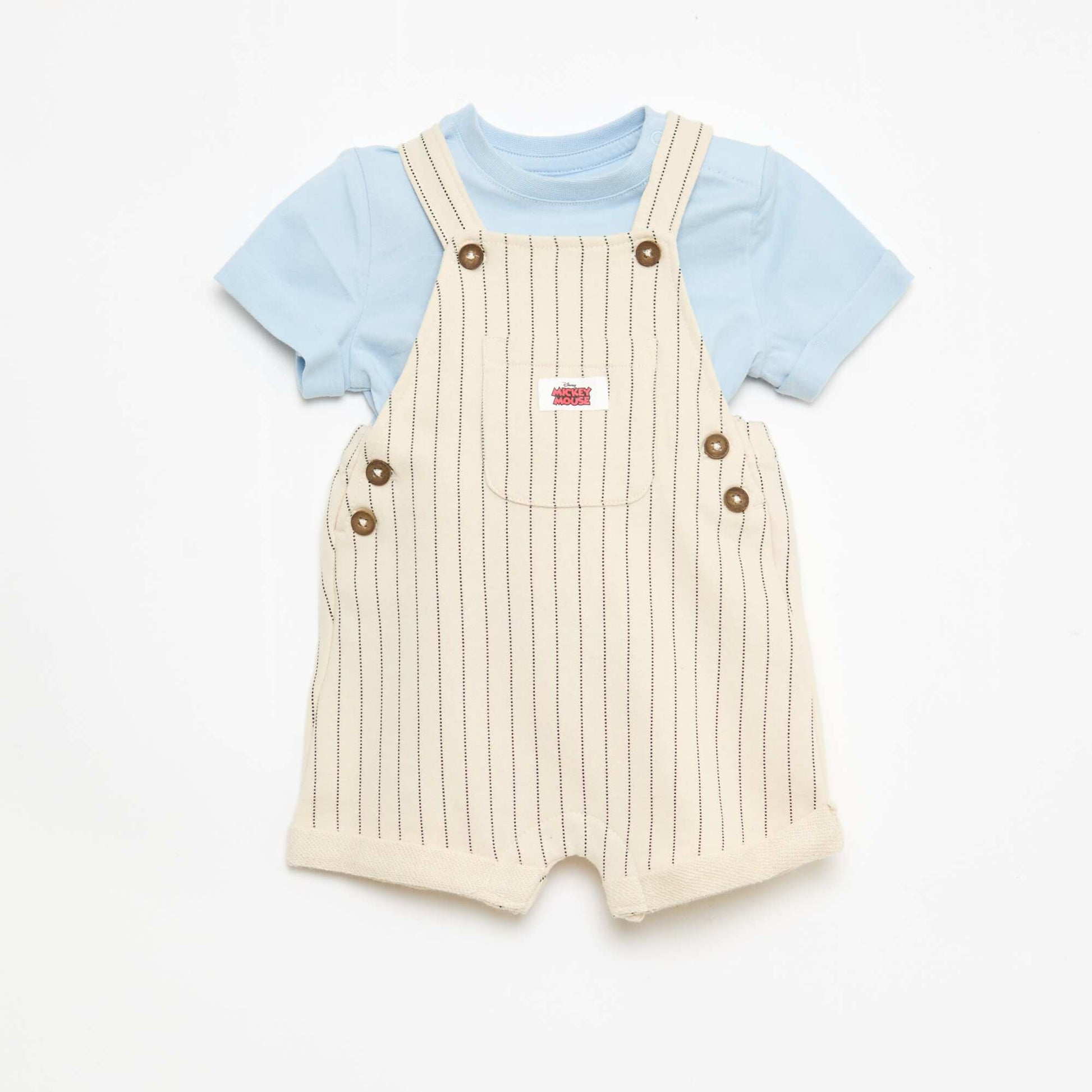 Disney 'Mickey' T-shirt + Dungarees Set - 2 pieces BLUE