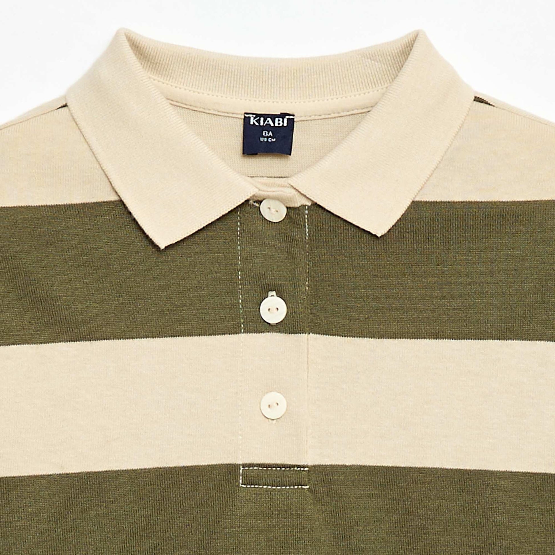 Oversized Striped Polo Shirt GREEN