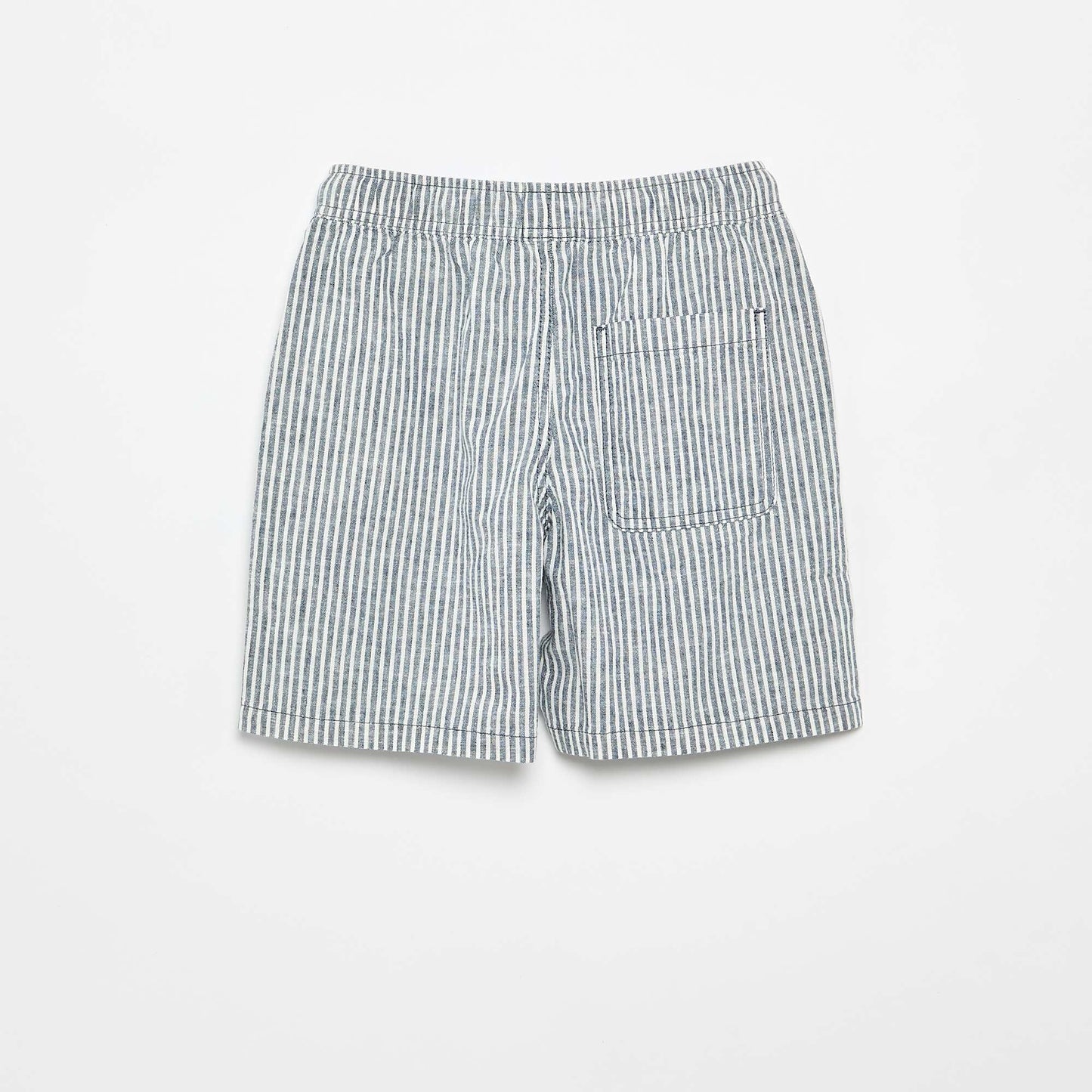 Lightweight Striped Linen Blend Shorts BLUE