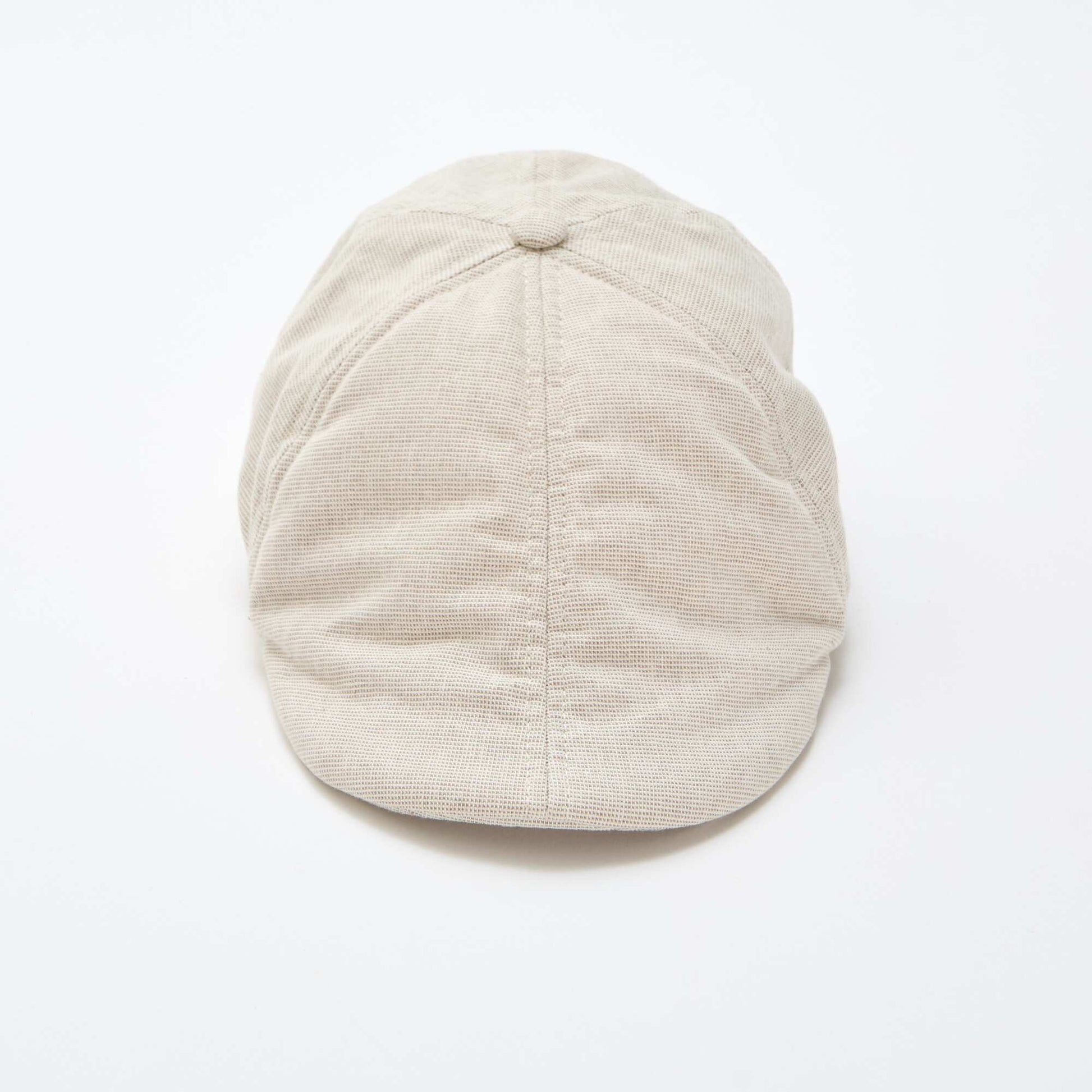 Cotton and Linen Newsboy Cap BEIGE