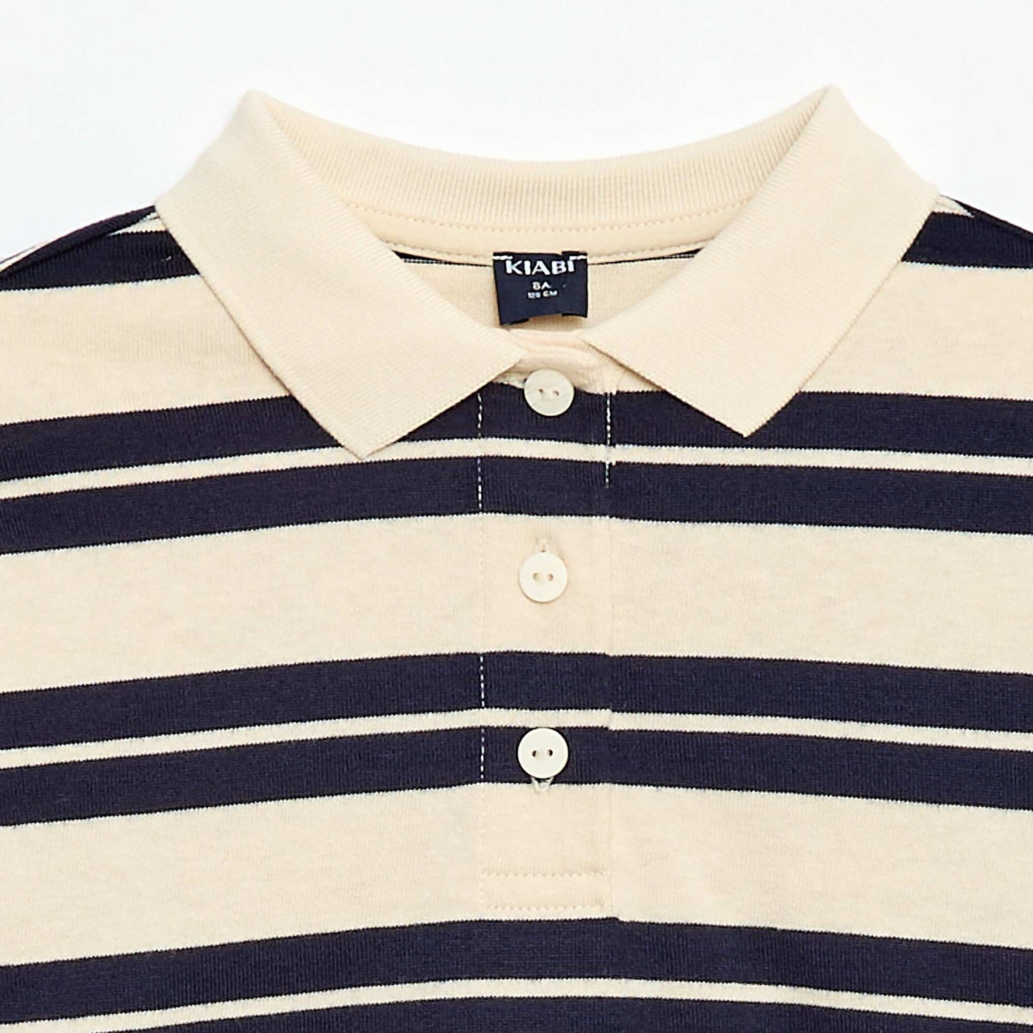 Oversized Striped Polo Shirt BLUE