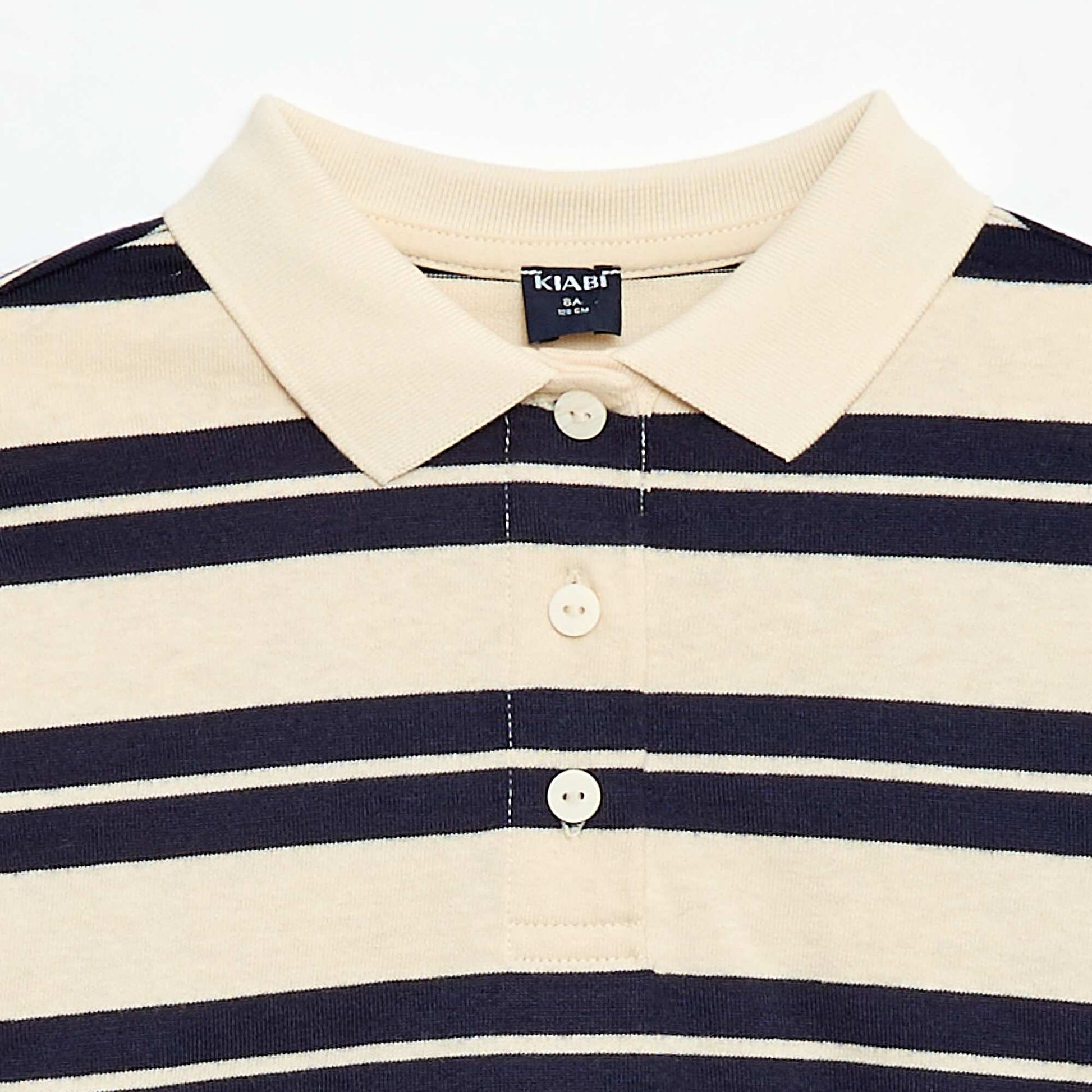 Oversized Striped Polo Shirt BLUE