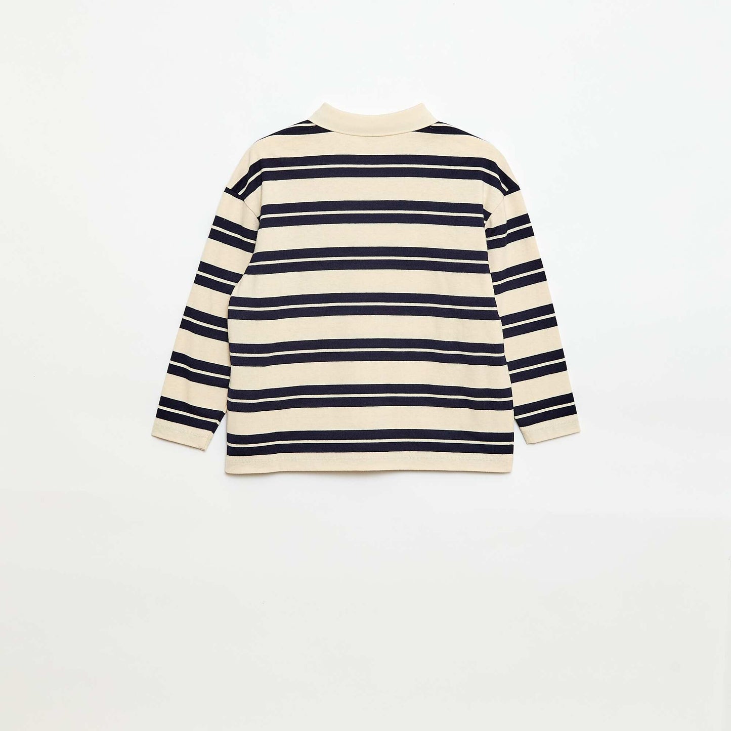 Oversized Striped Polo Shirt BLUE