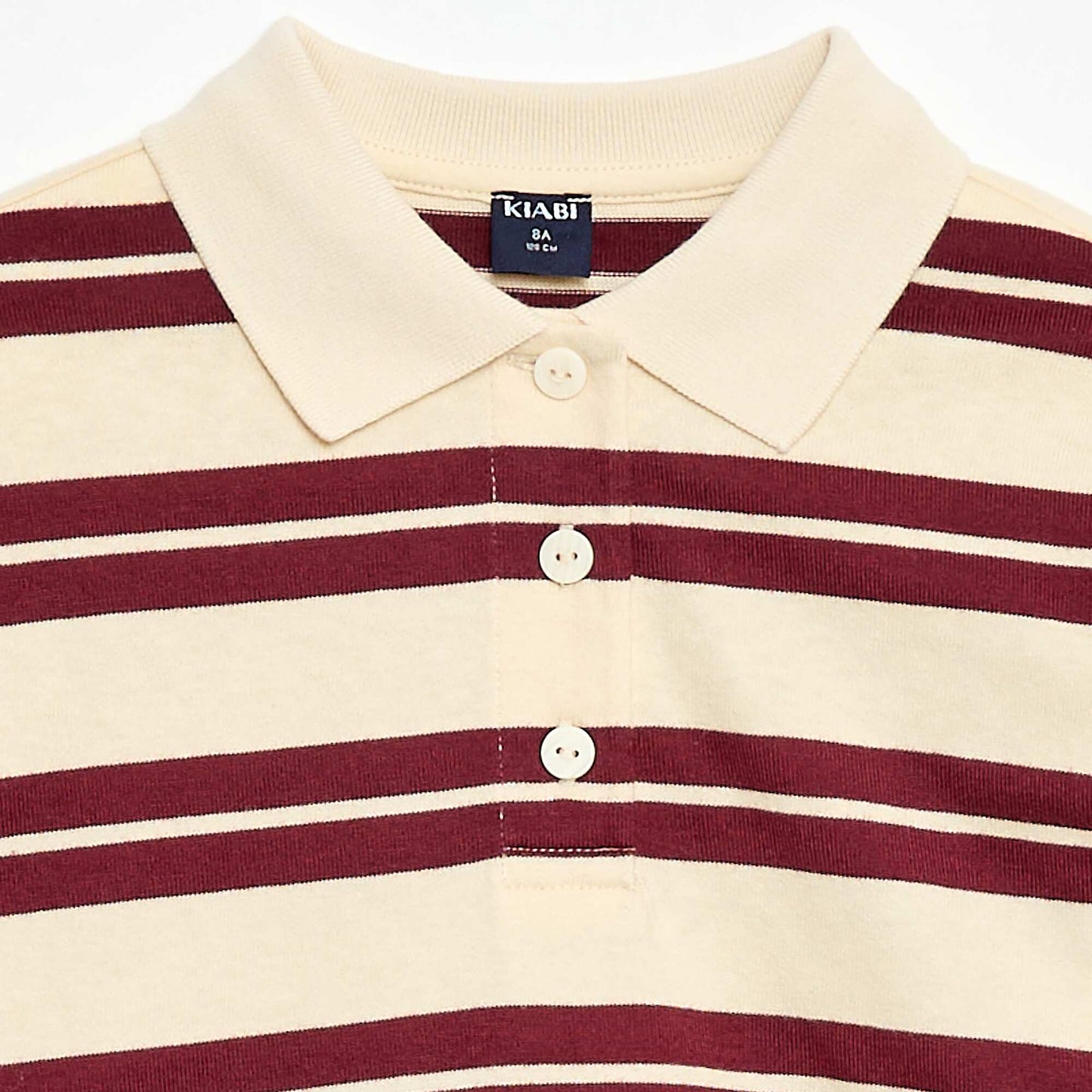 Oversized Striped Polo Shirt RED