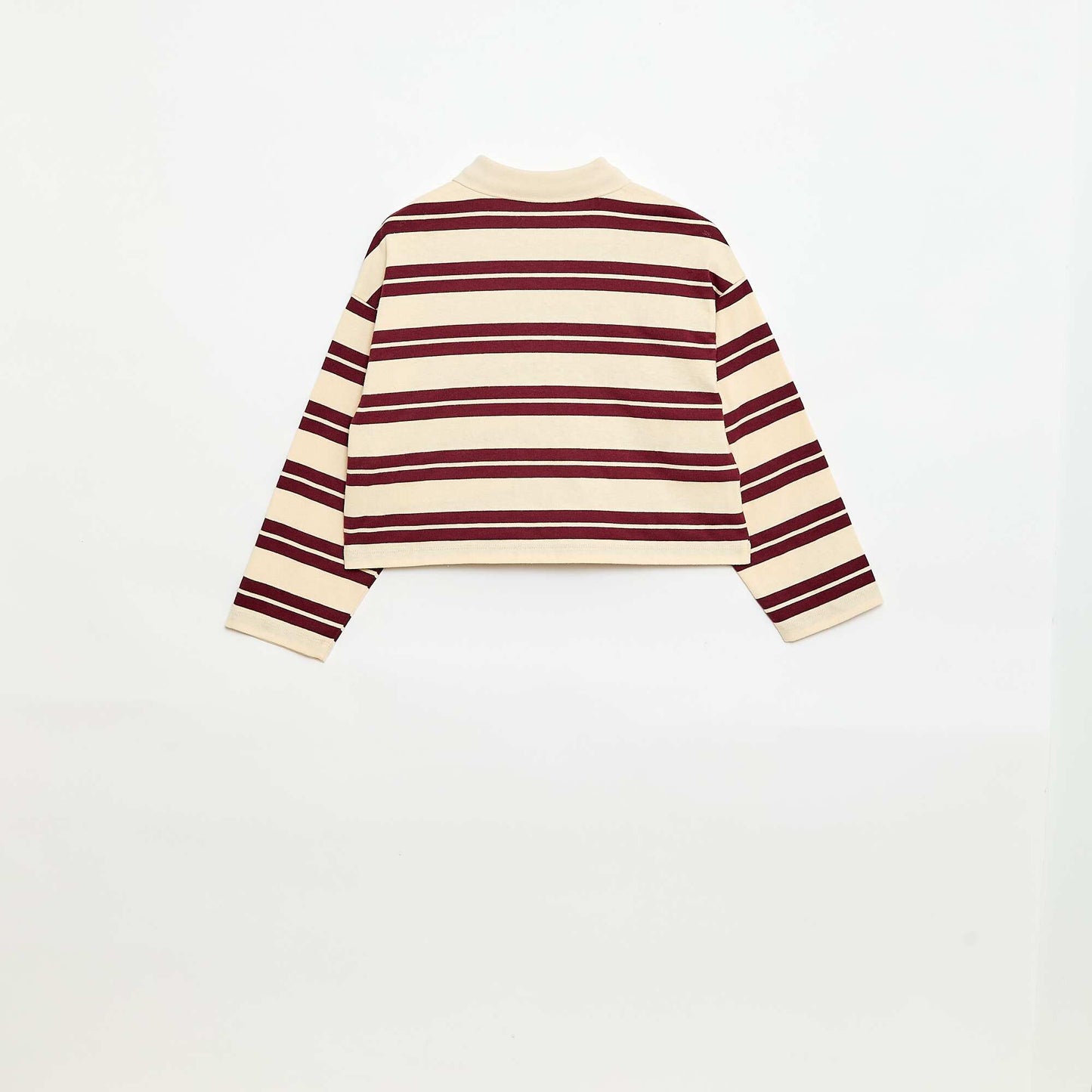 Oversized Striped Polo Shirt RED