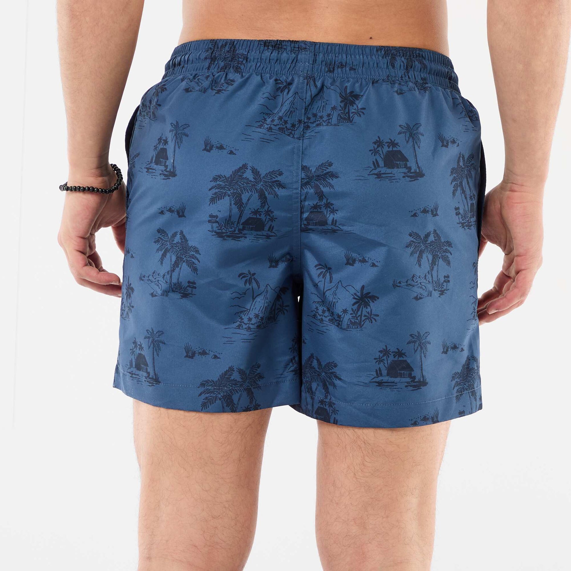 Patterned Swim Bermudas BLUE
