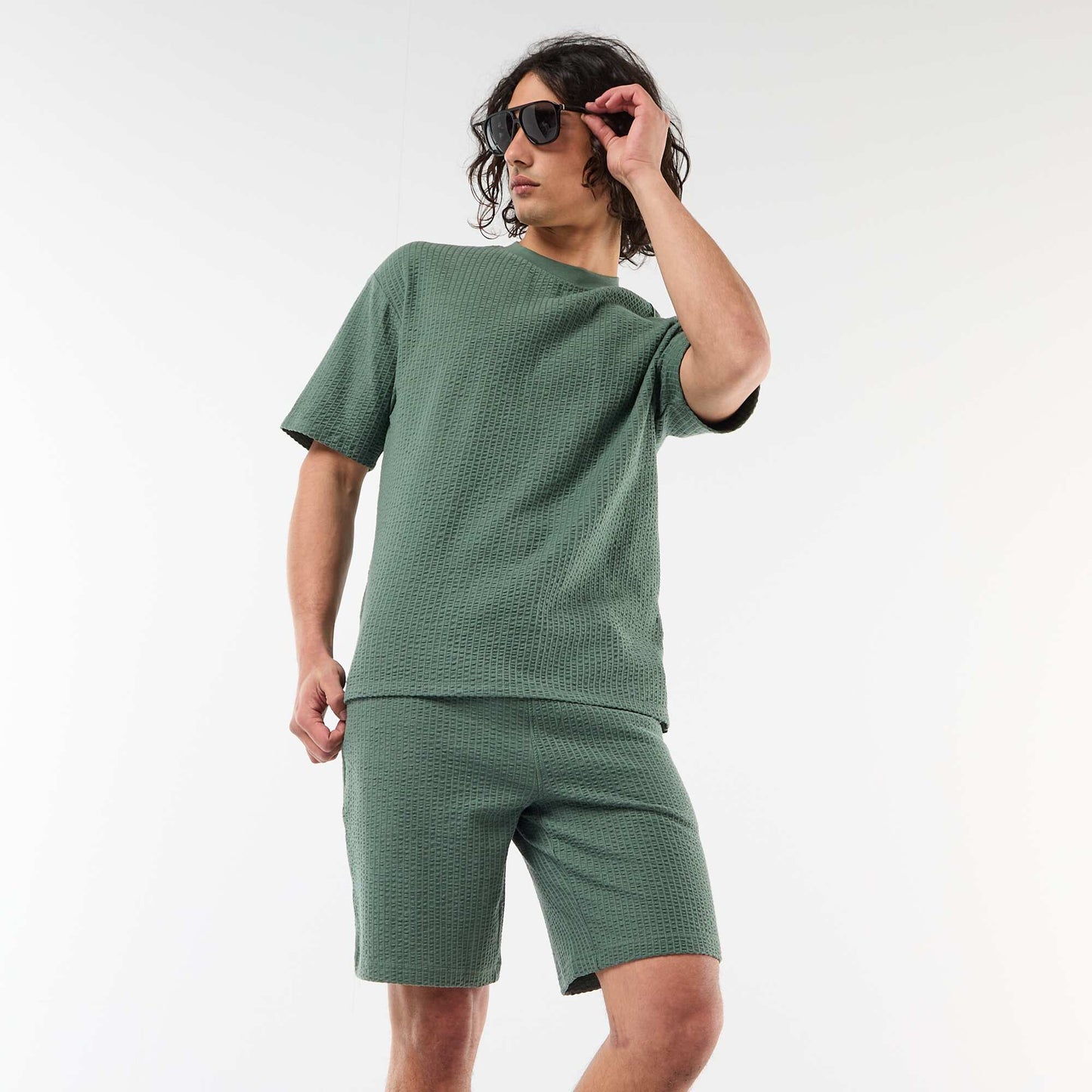 Solid Heavyweight Knit Bermuda GREEN