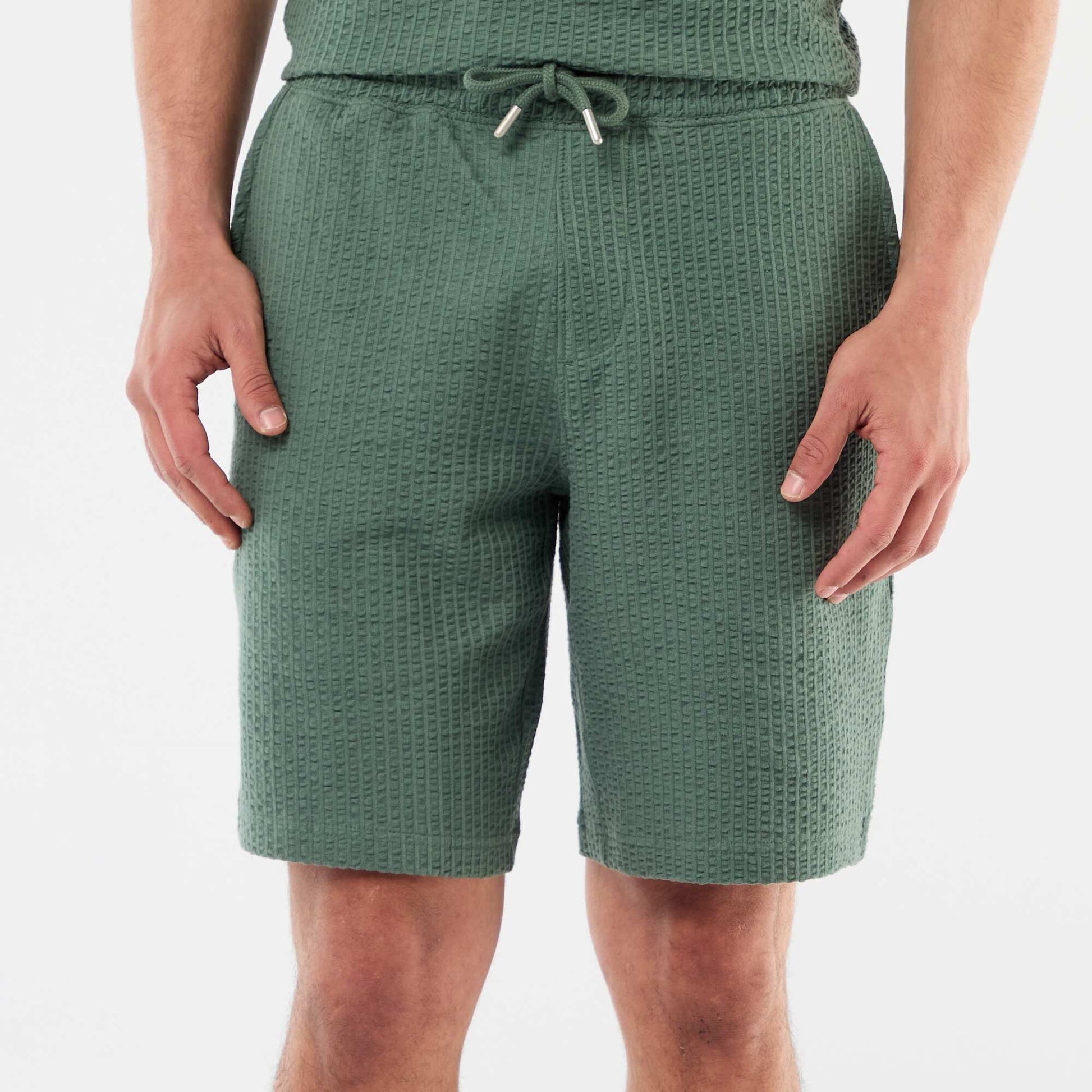 Solid Heavyweight Knit Bermuda GREEN