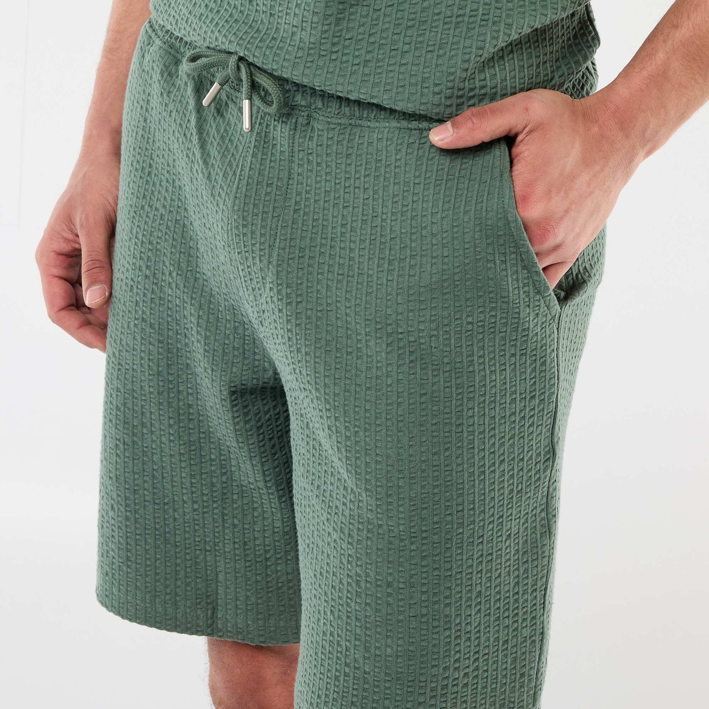 Solid Heavyweight Knit Bermuda GREEN