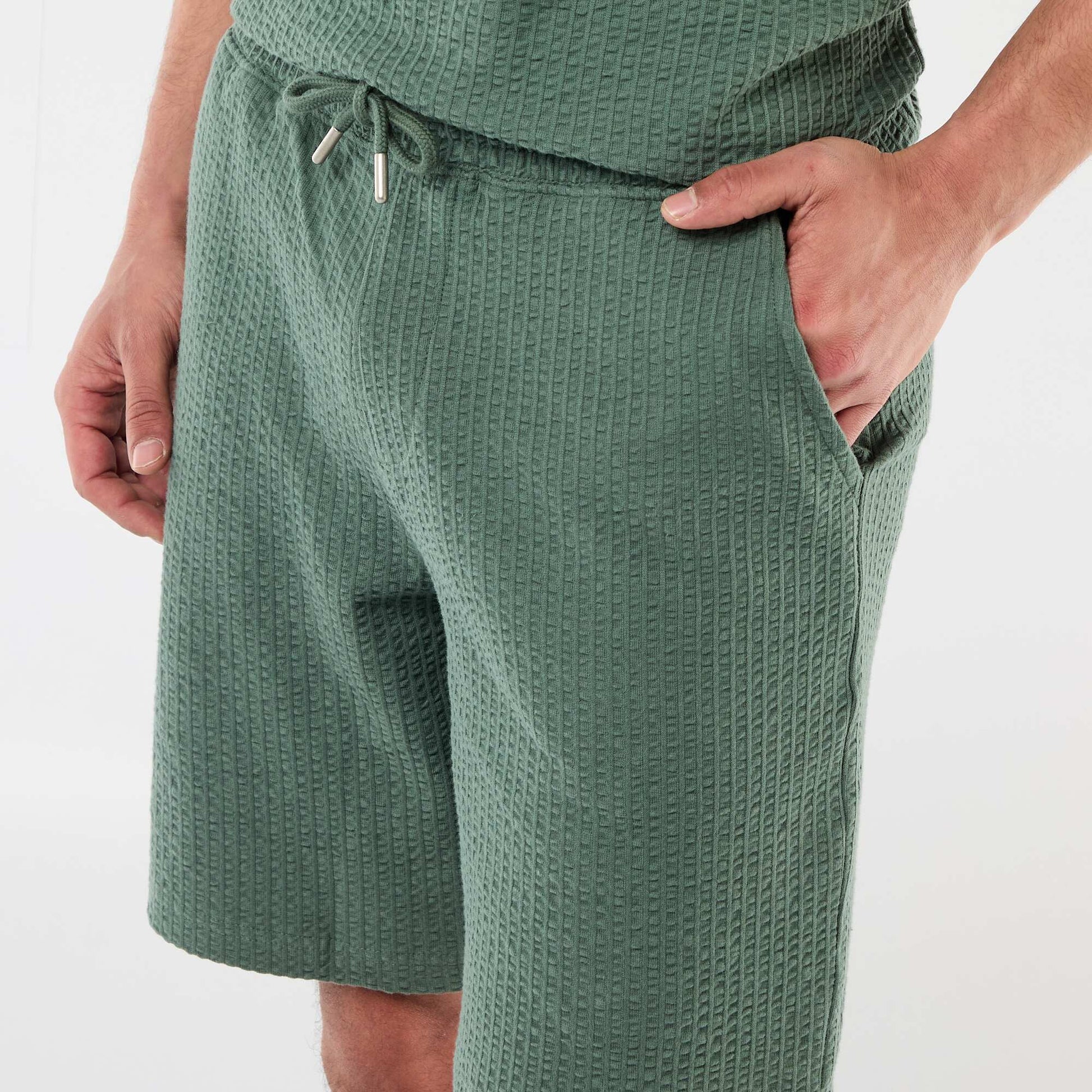 Solid Heavyweight Knit Bermuda GREEN