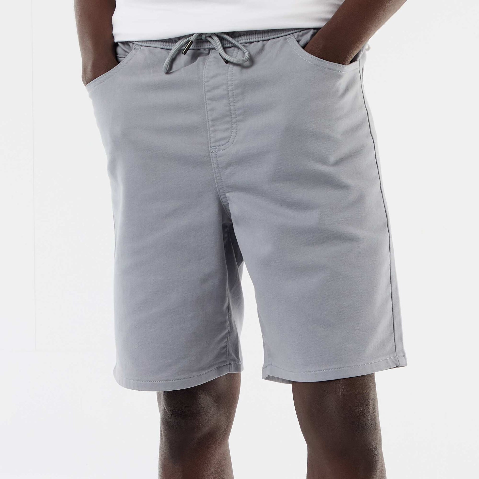 Lightweight Bermuda shorts with drawstrings BLUE