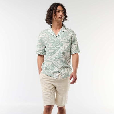 Linen-blend Bermuda Shorts BEIGE