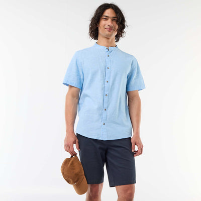 Plain Dobby Chino Bermuda Shorts BLUE