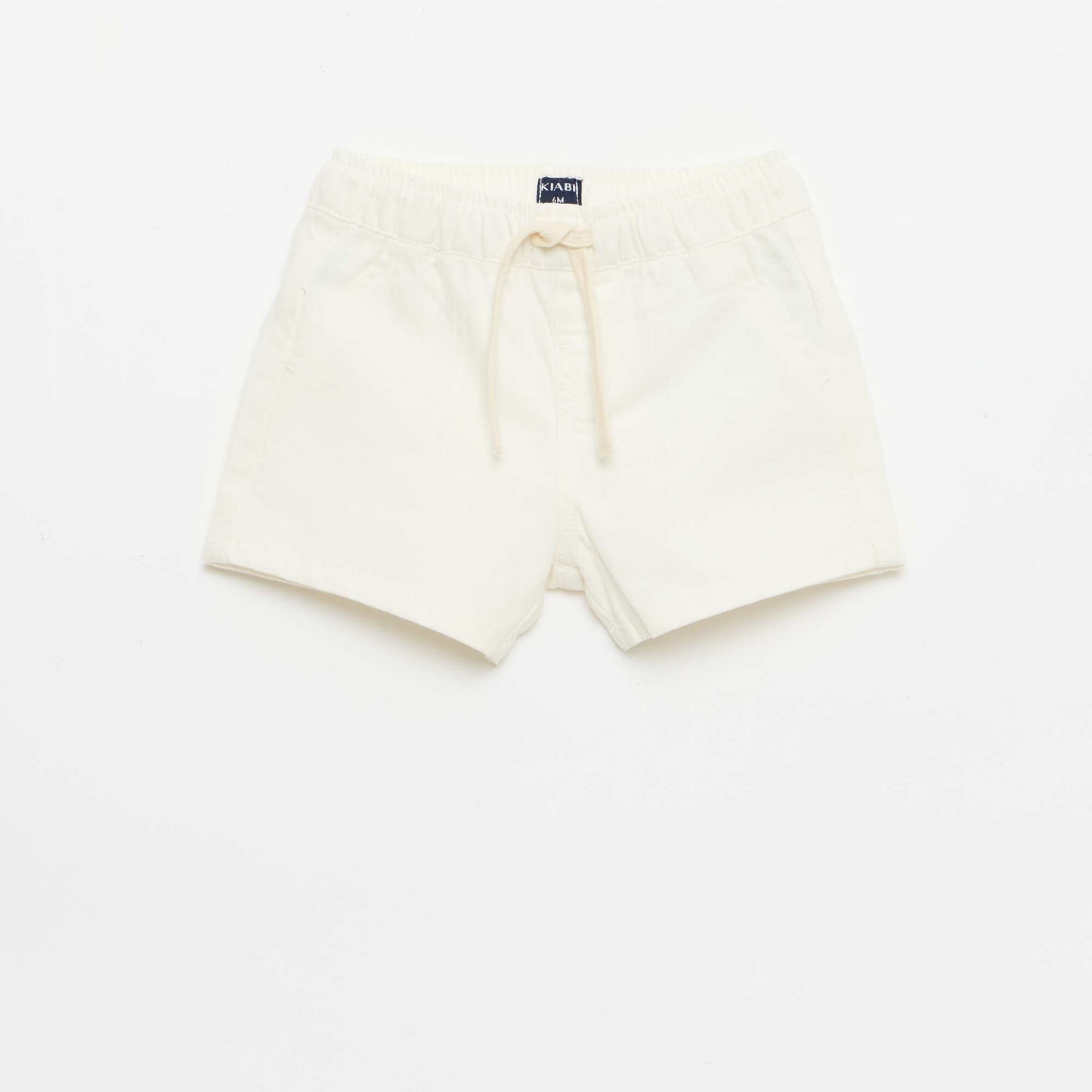 Plain denim shorts WHITE