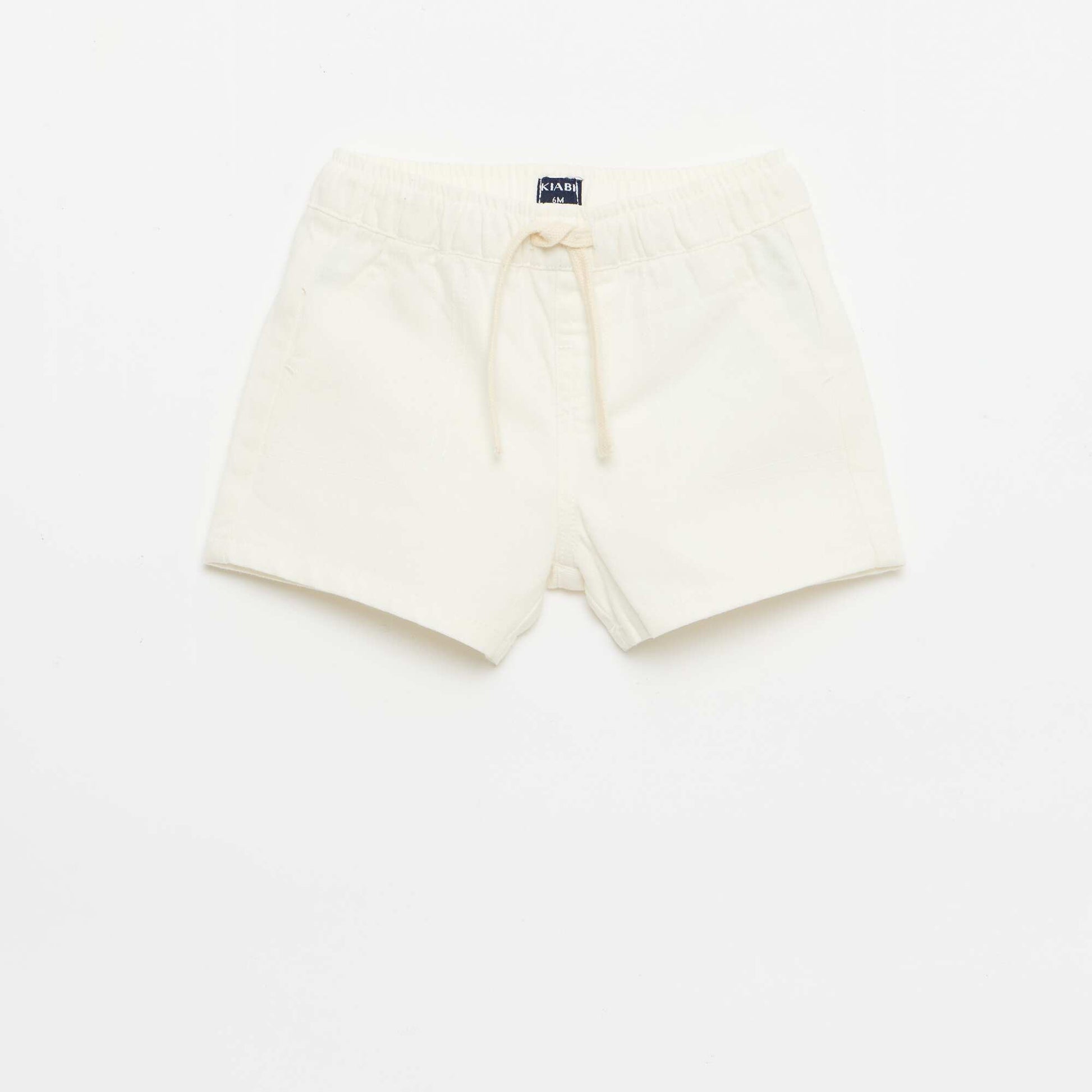 Plain denim shorts WHITE