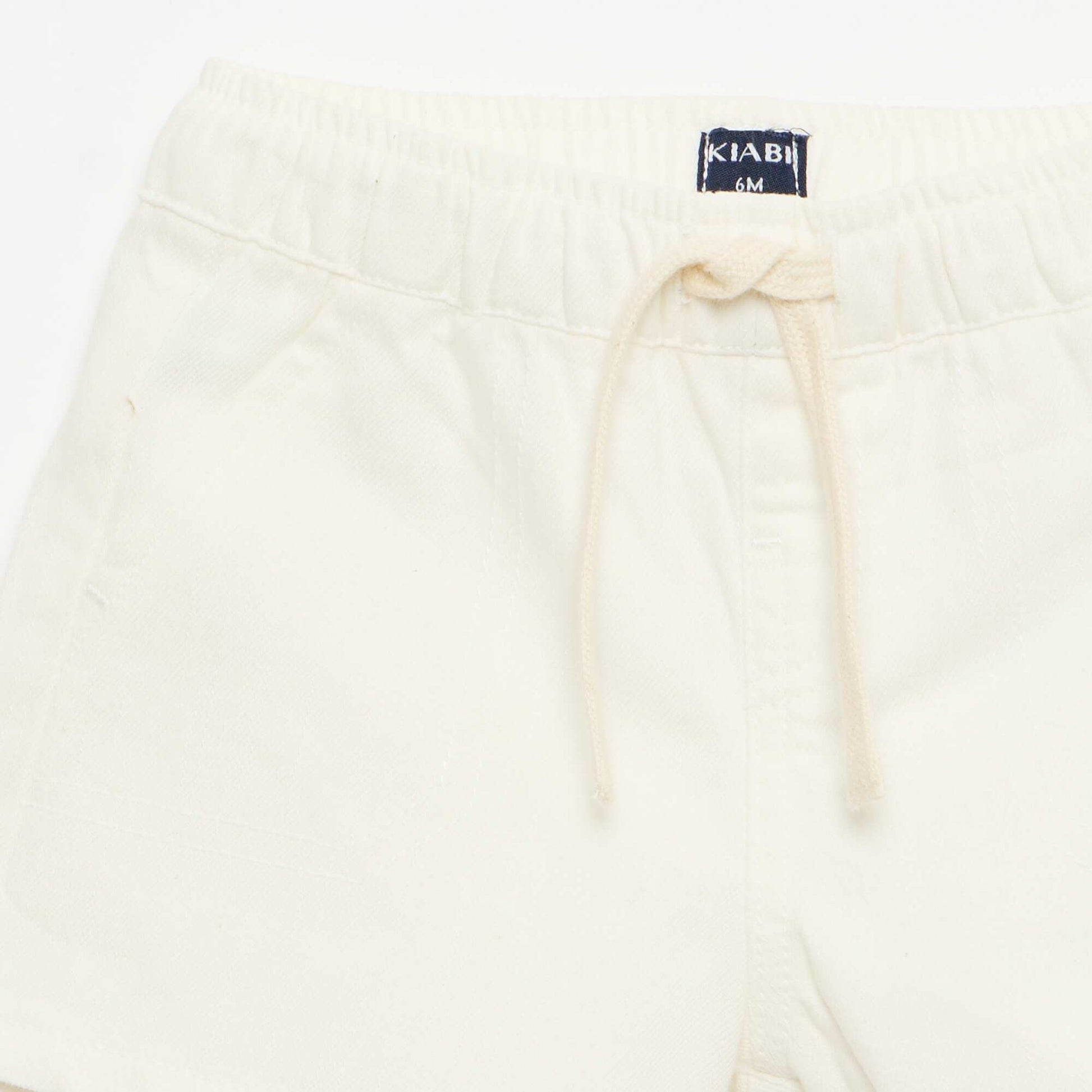 Plain denim shorts WHITE