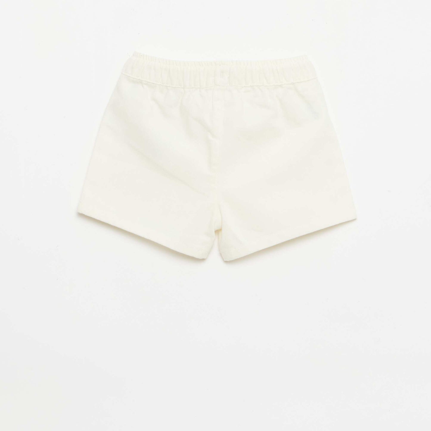 Plain denim shorts WHITE