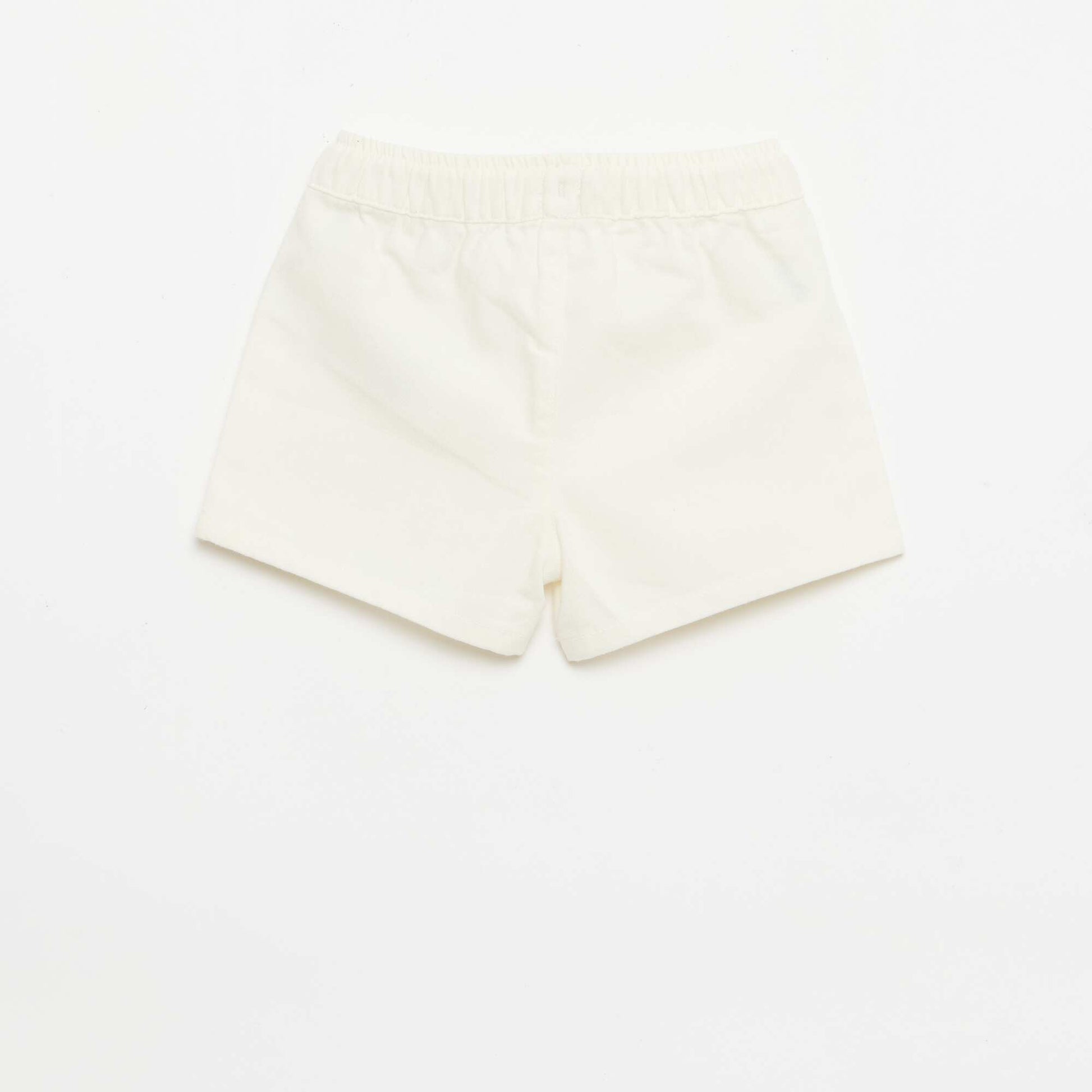 Plain denim shorts WHITE