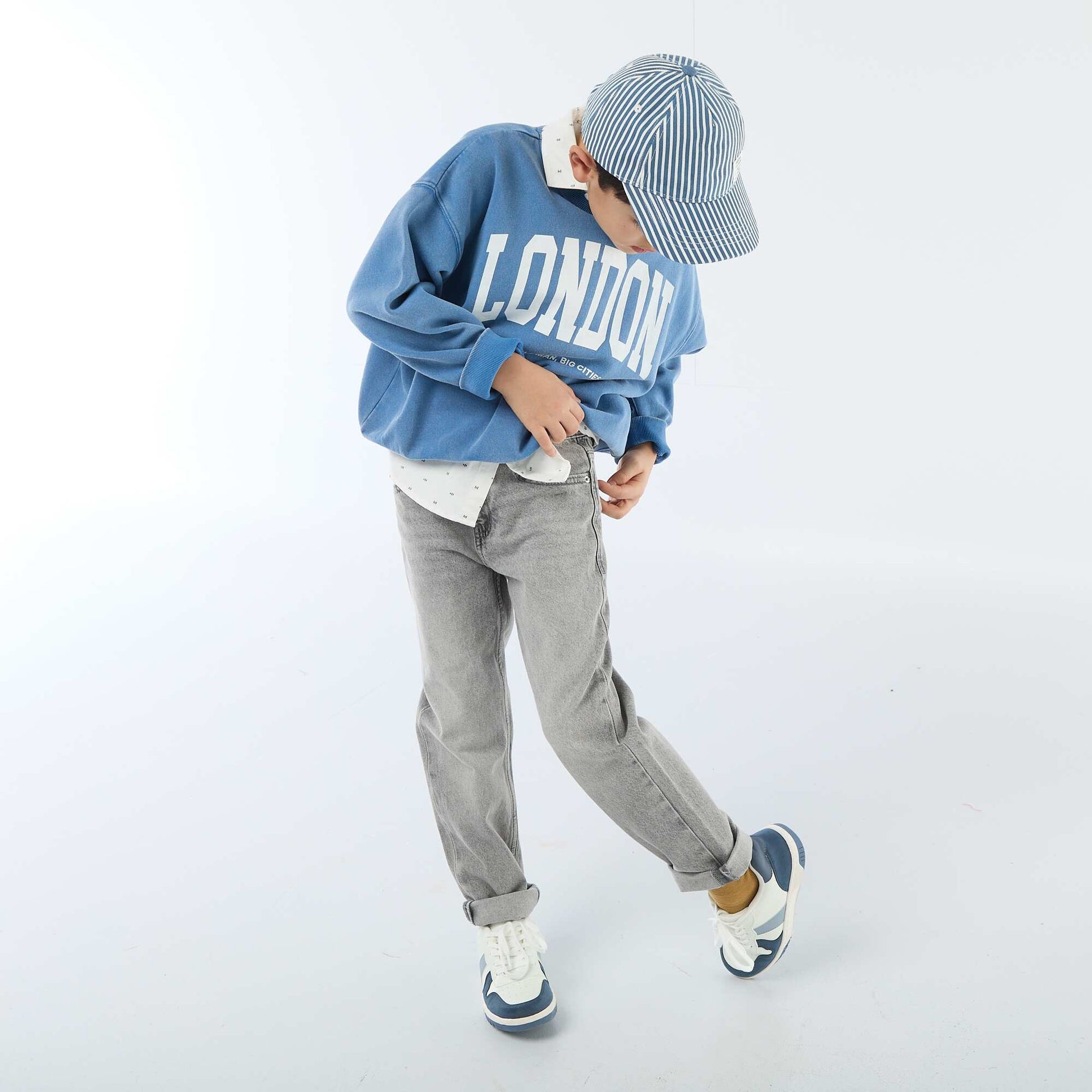 Striped Cap BLUE