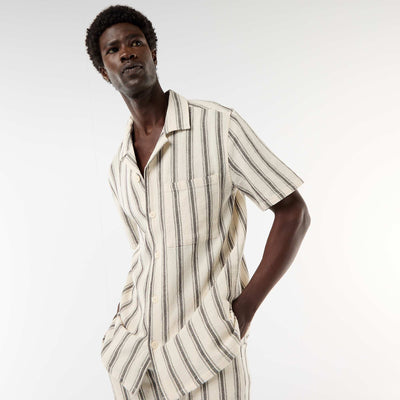 Revere Collar Short-Sleeved Shirt WHITE