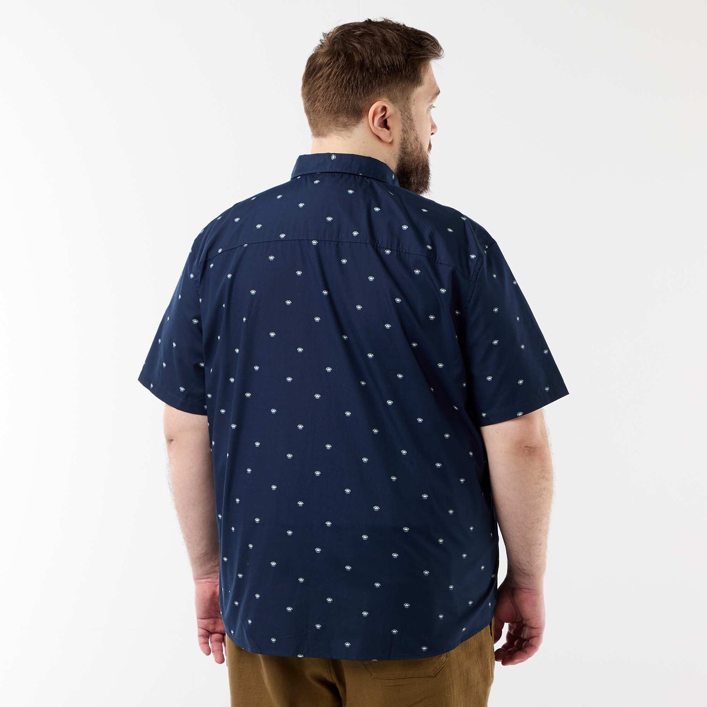 Patterned Short-Sleeved Shirt BLUE
